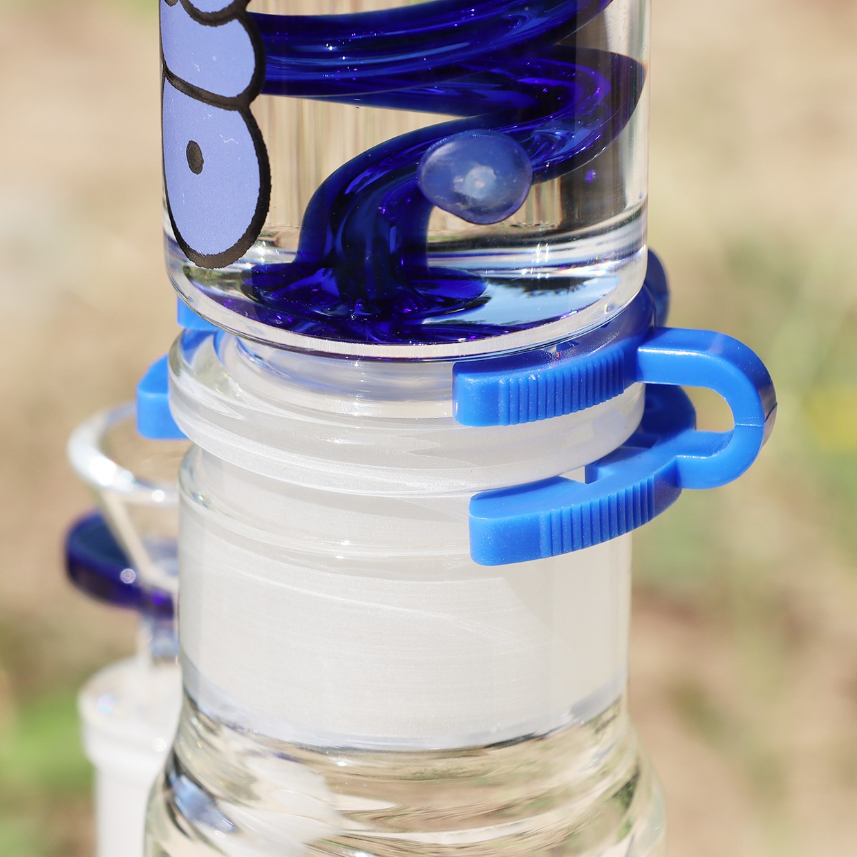 14inch Hookah Freezable Glycerin Glass Bongs Water pipes Perc &14mm glass bowls