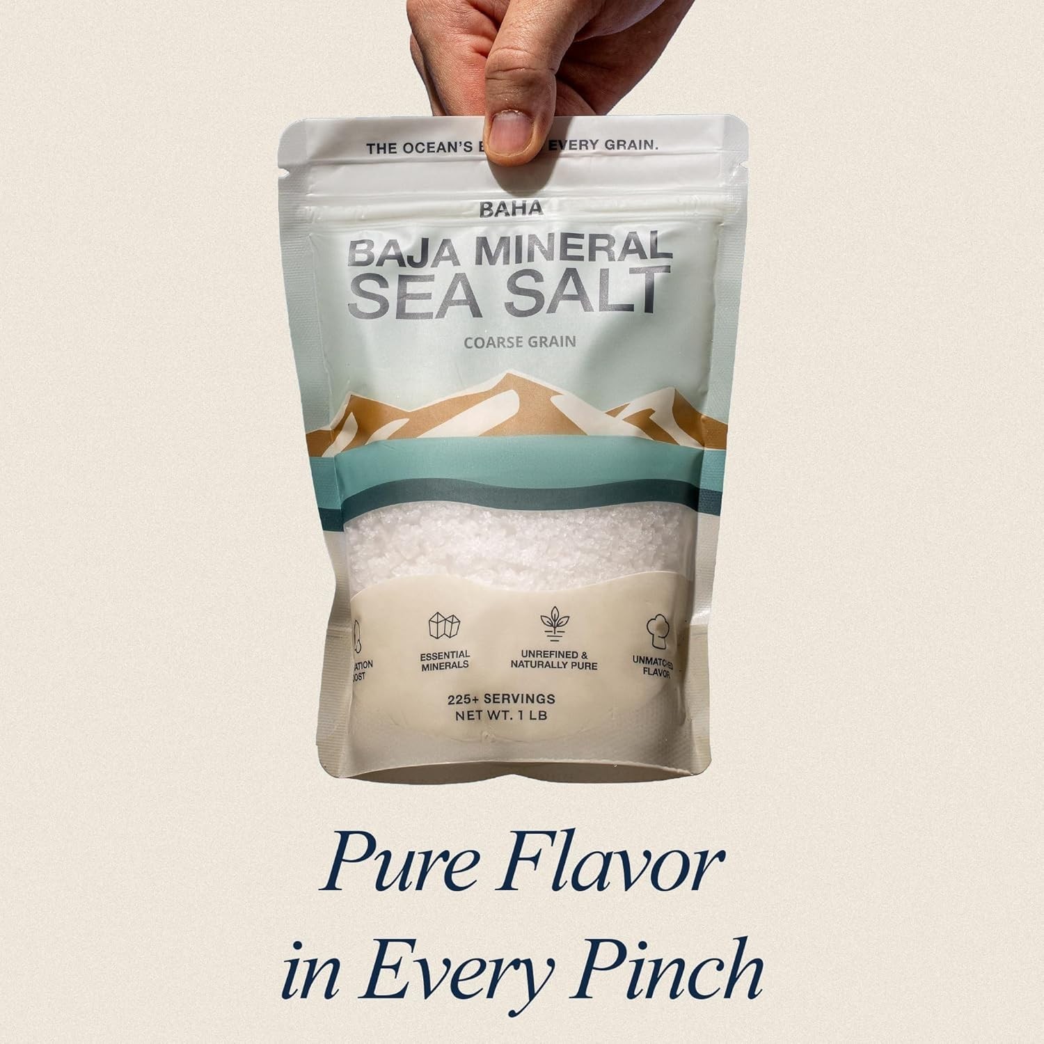BAHA - Baja Mineral Sea Salt | Original Natural Grain Baha Mineral Gold Salt