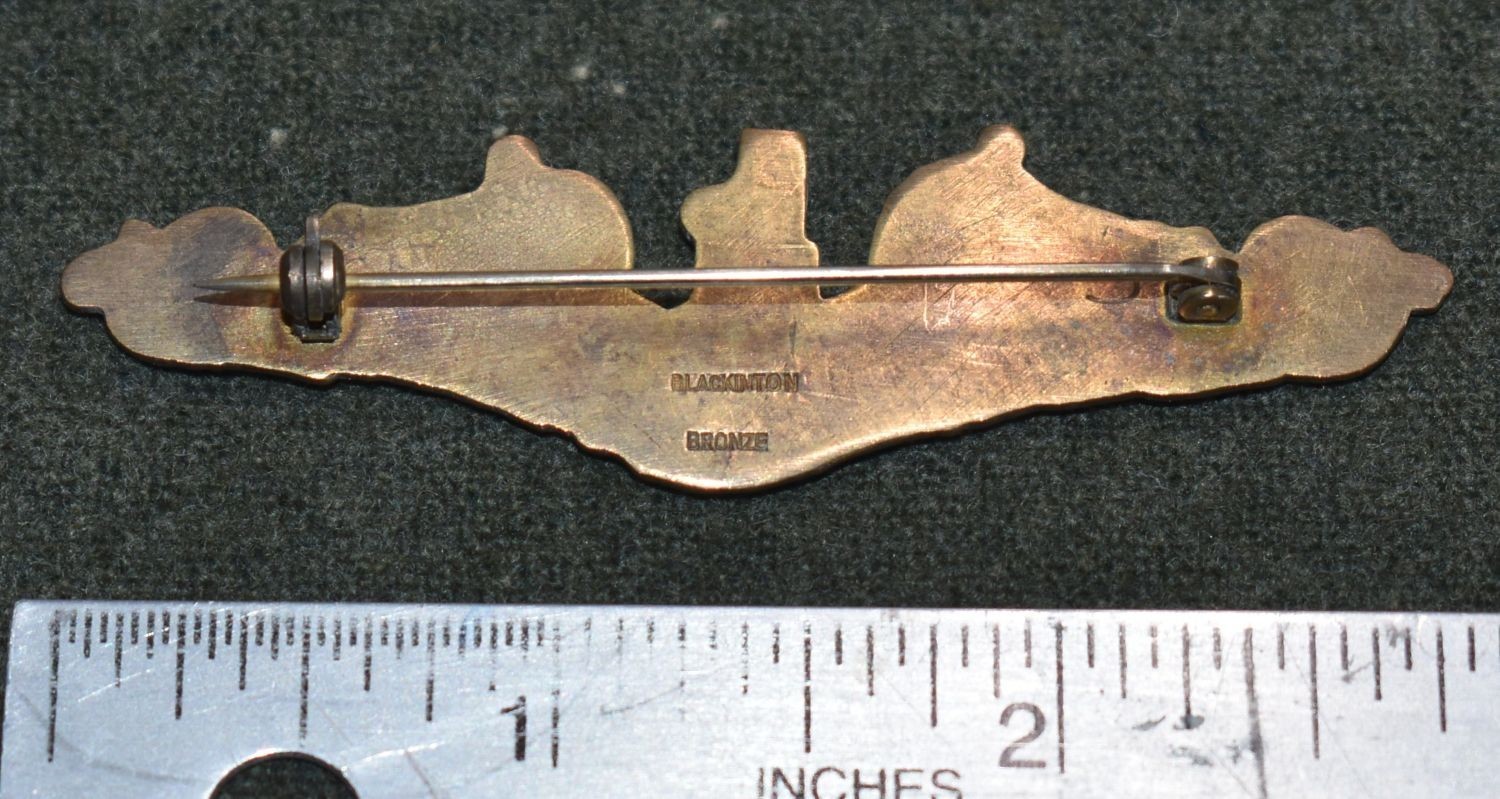 Blackington Bronze WWII US Navy Sub Dolphins Full size