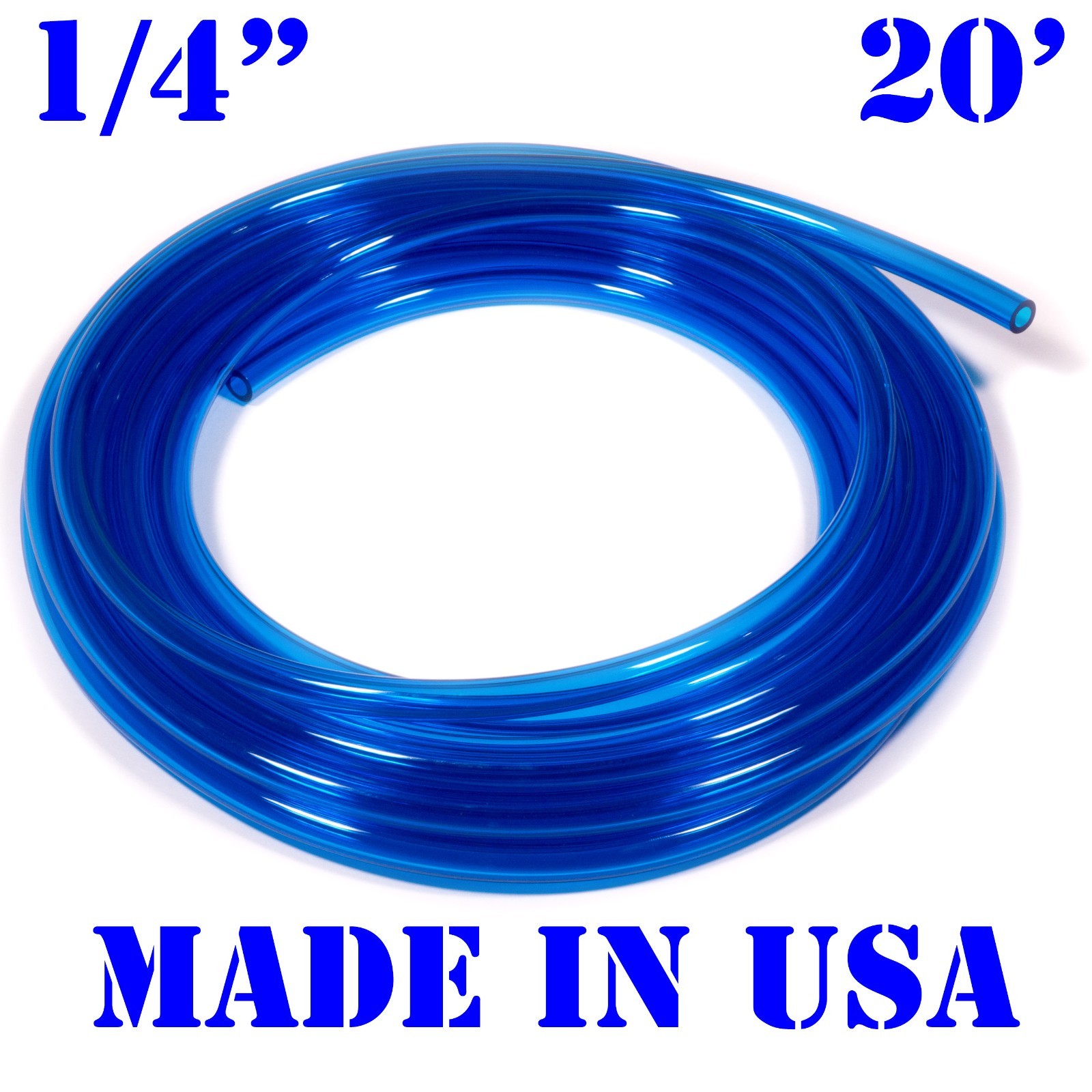 20 Feet of BLUE 1/4”ID Fast Flow Fuel Line Boat/Jetski/ATV/Kart/Motorcycle
