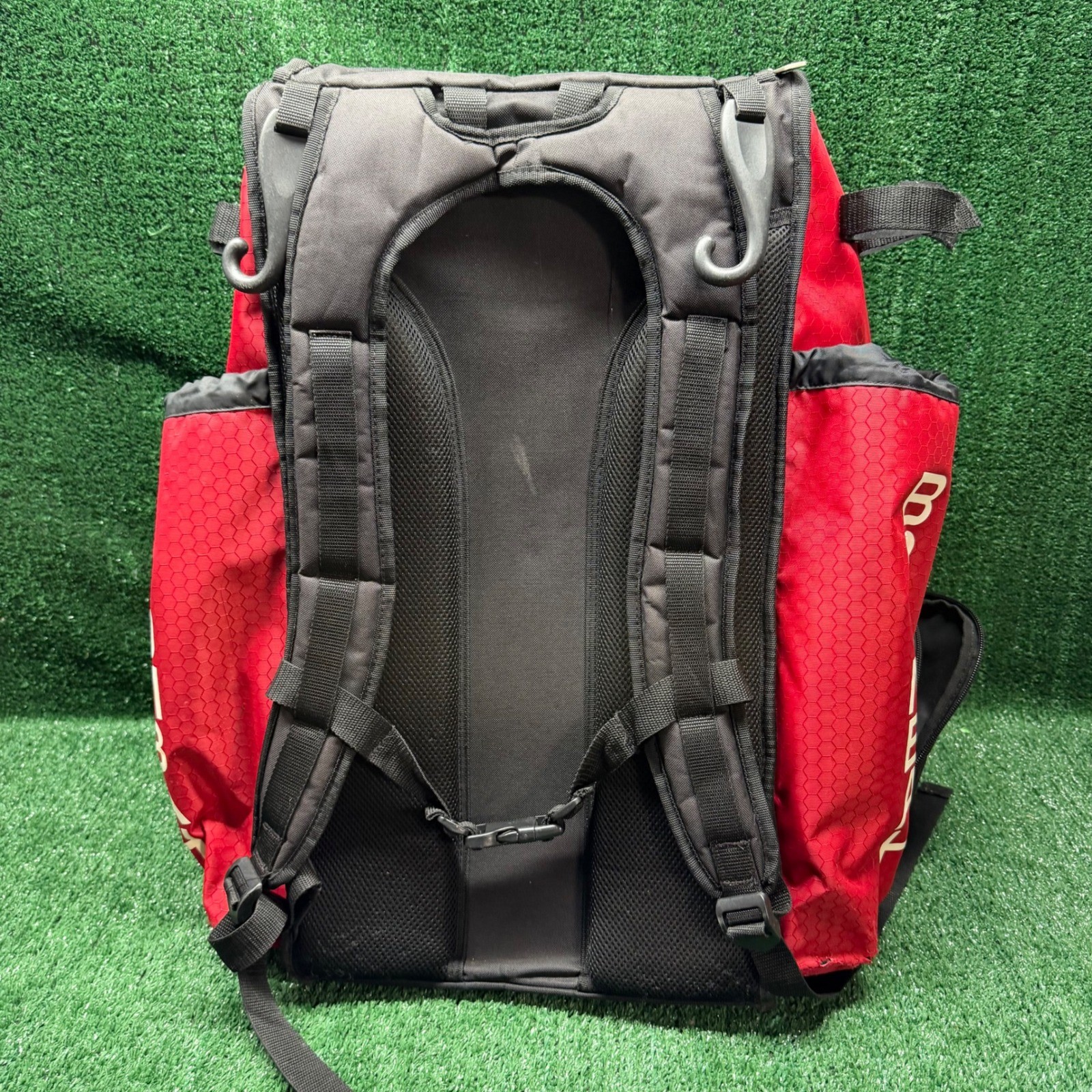 Boombah Superpack Red/Black Baseball Softball Bat Bag Backpack Equipment Storage