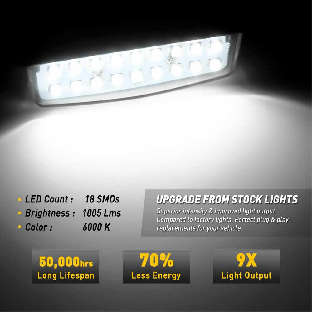 AUXITO LED License Light Plate Tag Lamp For Nissan Altima Maxima Rogue Sentra