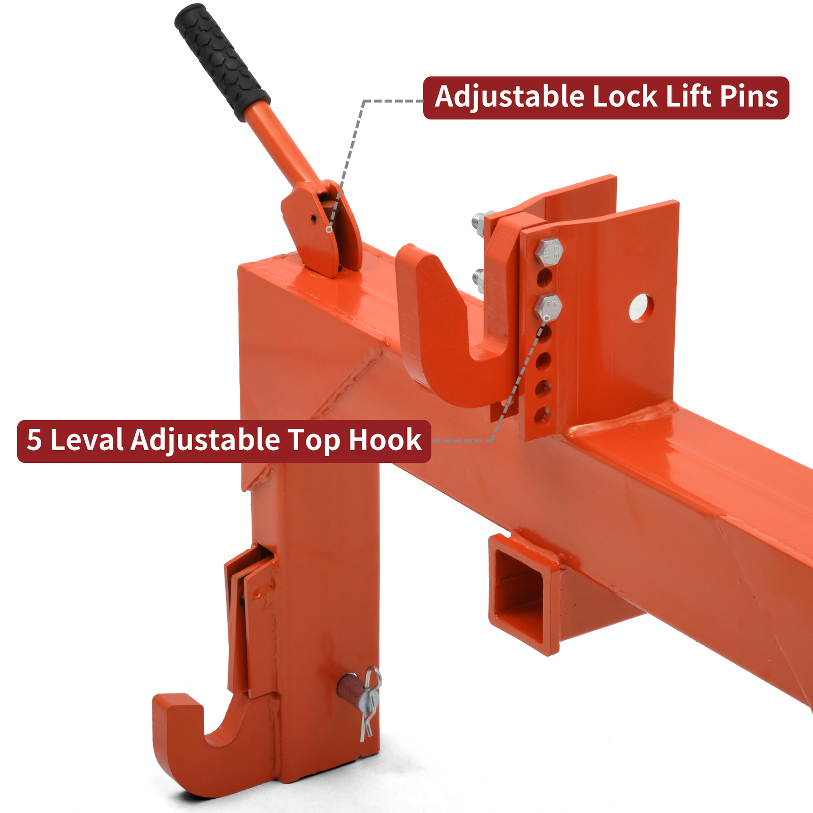 3 Pt Quick Hitch Adapter For Category 1 & 2 W/ Adjustable Bolt Tractor 3000lb