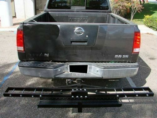 Steel Motorcycle Scooter Dirt Bike Carrier Hauler Hitch Mount Bike Rack Ramp