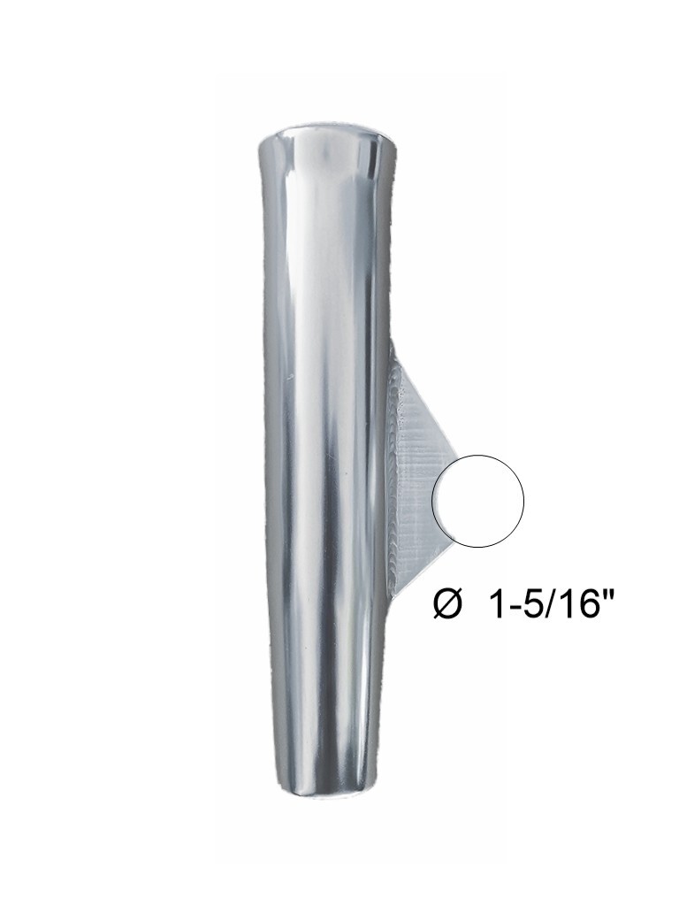 6pc Weld On Fishing Rod Holder Coped Blade for 1-5/16" OD Pipe Polished Aluminum