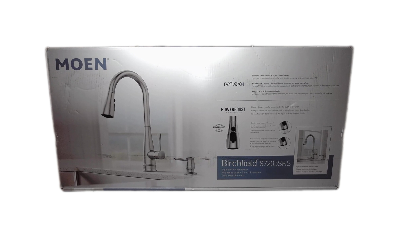 MOEN Birchfield Single-Handle Pull-Down Sprayer Kitchen Faucet Stainless