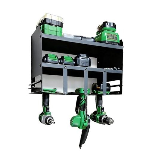 Power Tool Organizer Wall Mount, Utility Racks 3 Layers 18.9*9.06*12.2 Black