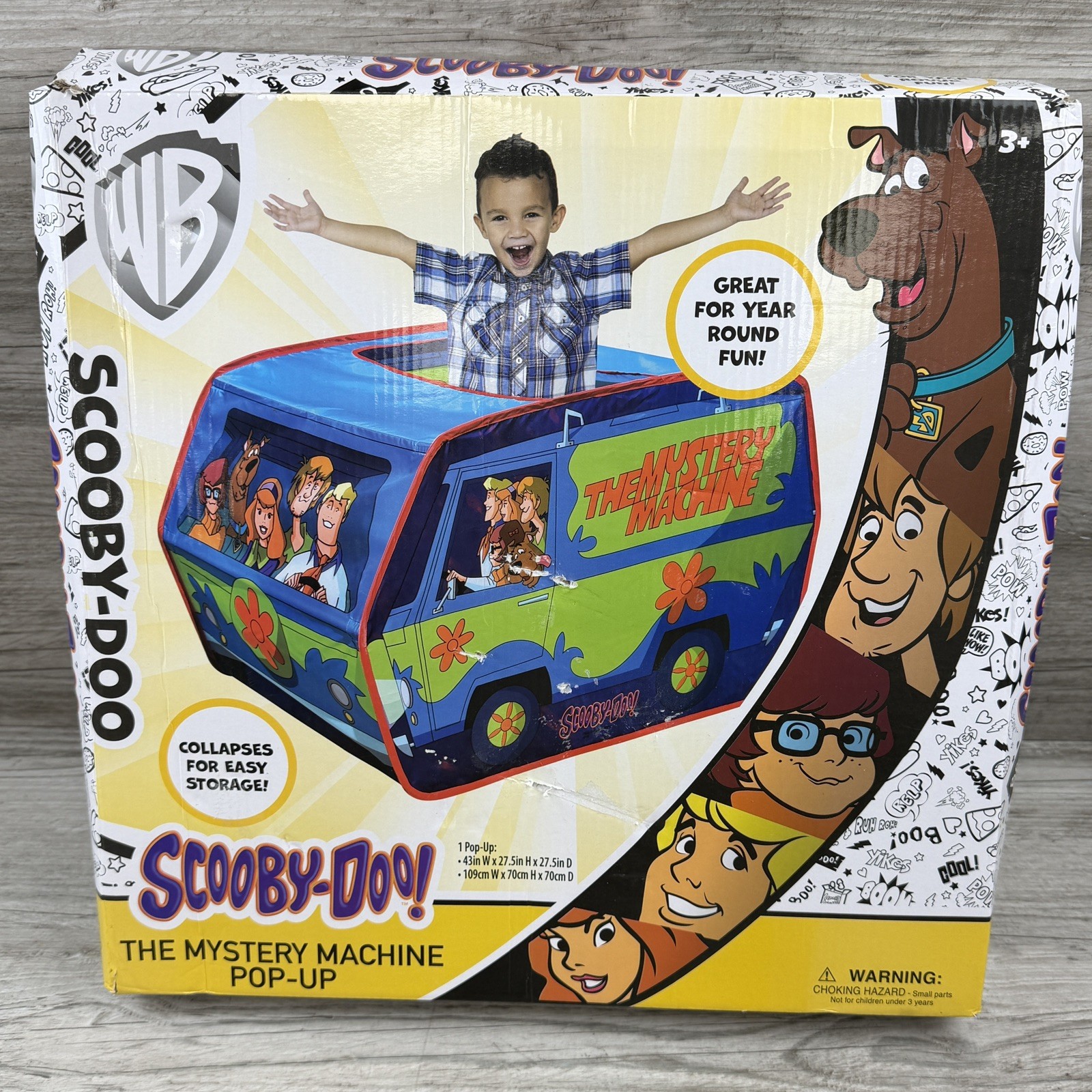 Imaginative Scooby Doo Mystery Machine Tent Safe Pop Up Play Tent for Toddlers