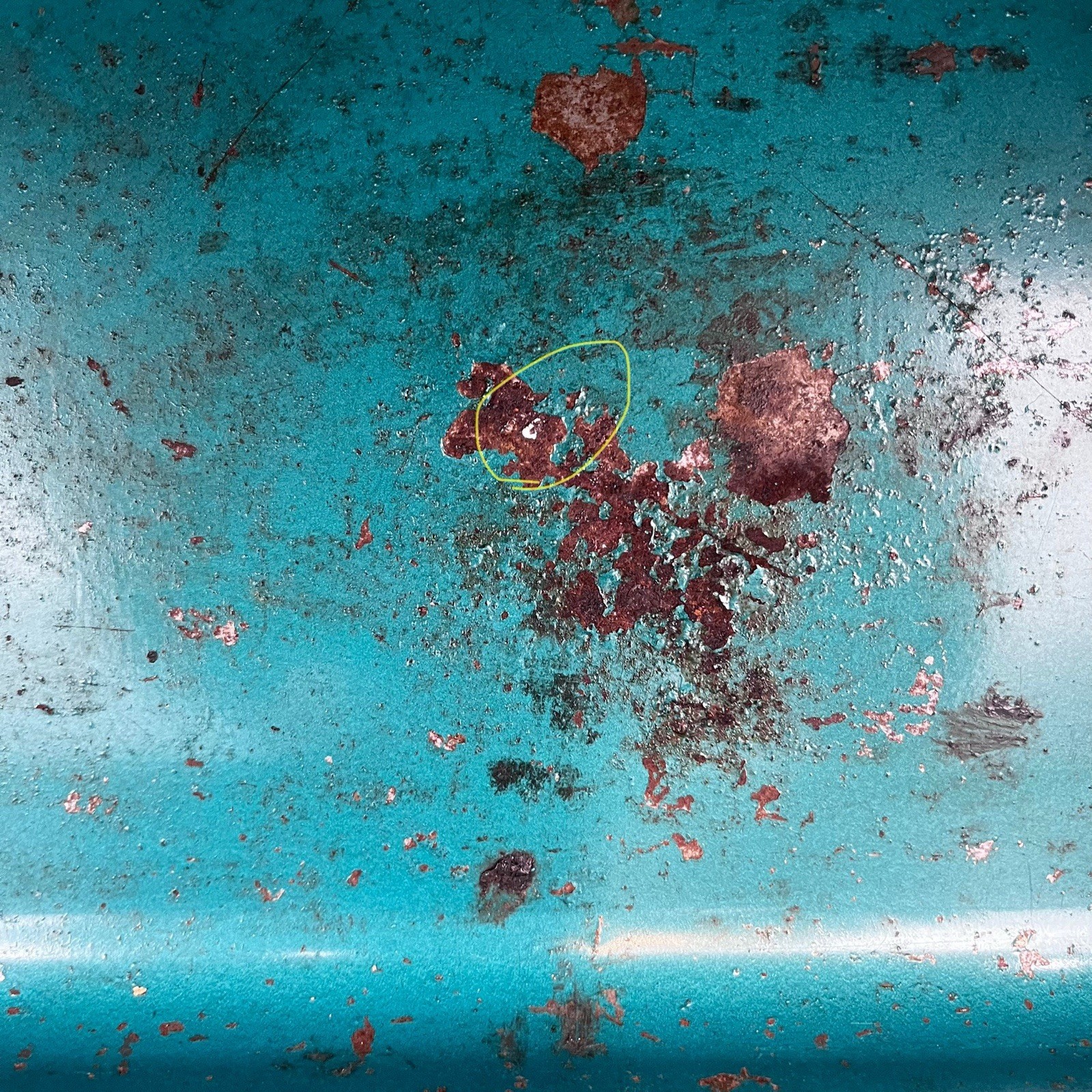 VTG Simonsen Green Teal Metal Tool Tackle Box 14" x 8" 2 Trays Industrial Patina