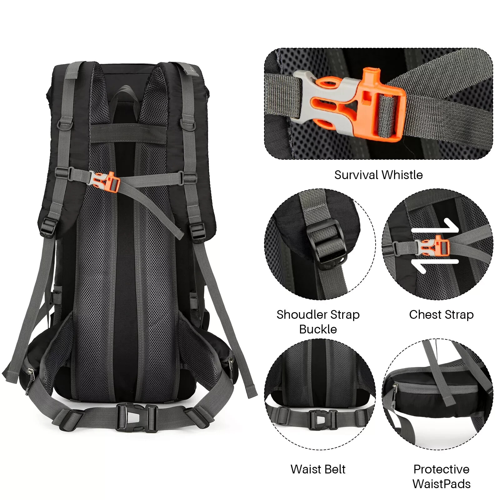 70L Hiking Camping Backpack Men Women Waterproof Camping Daypack