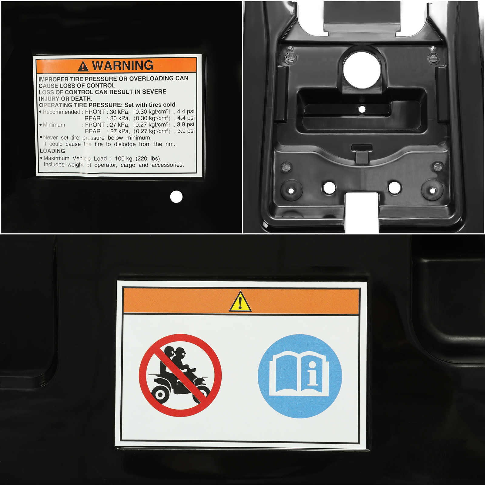 Front + Rear Fenders Plastic Body For 1987-2006 Yamaha Banshee 350 YFZ350 BLACK