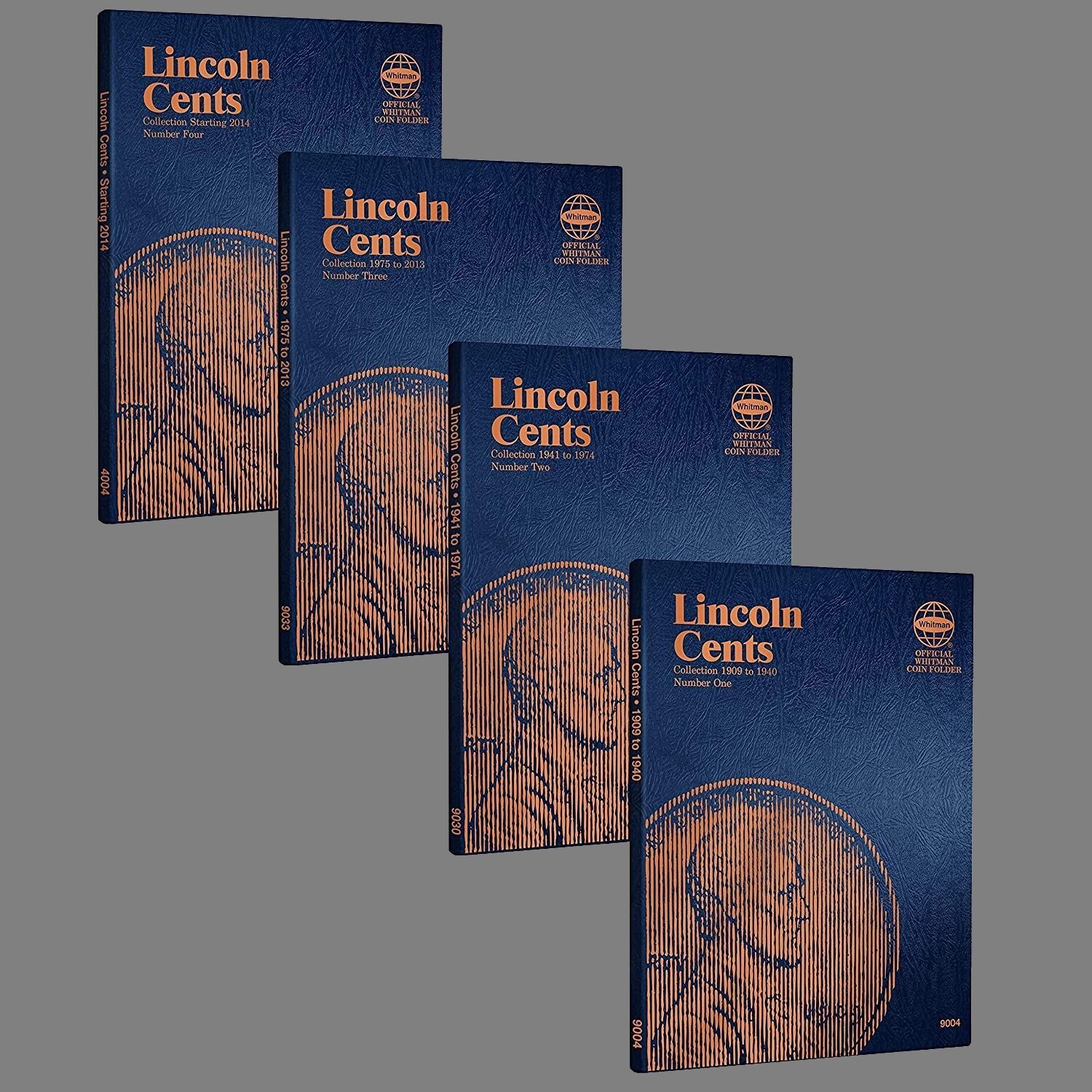 Whitman US Lincoln Cent Coin Folder 4 Vol Set 1909-Date #’s 9004,9030,9033,4004