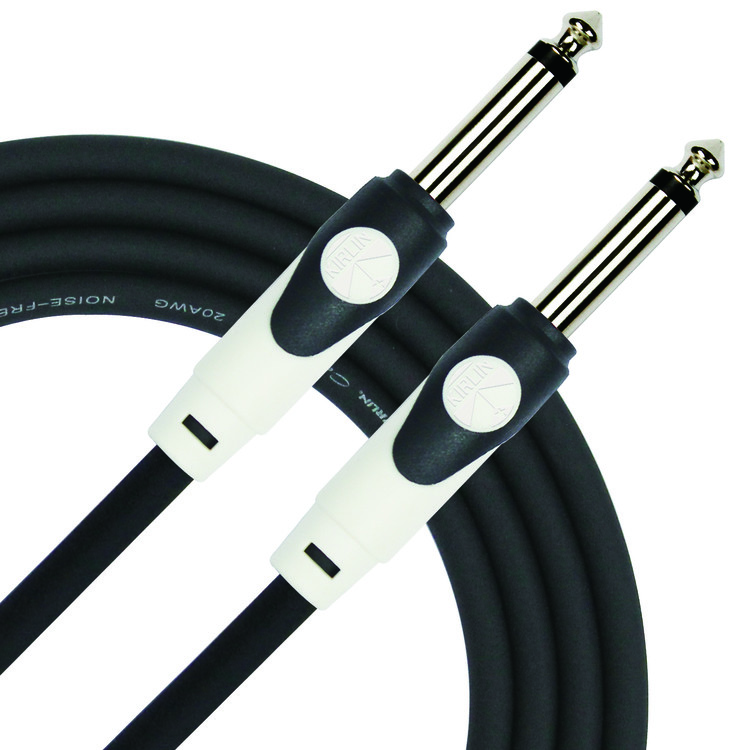 2 PACK Kirlin 10 ft Guitar Instrument Patch Cable Cord Free Cable Tie 1/4" NEW