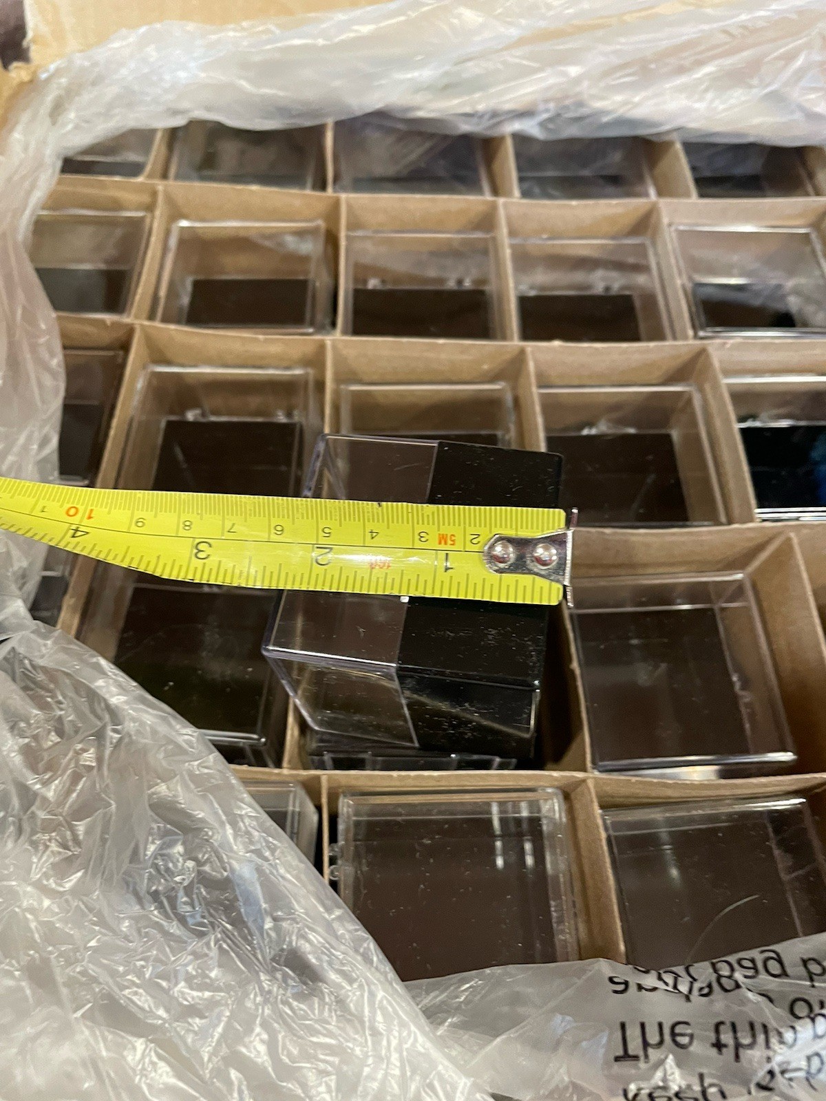 Plastic Hinged Specimen Box , 2 X 2 X 2 Inches New, Display Box, Storage Box