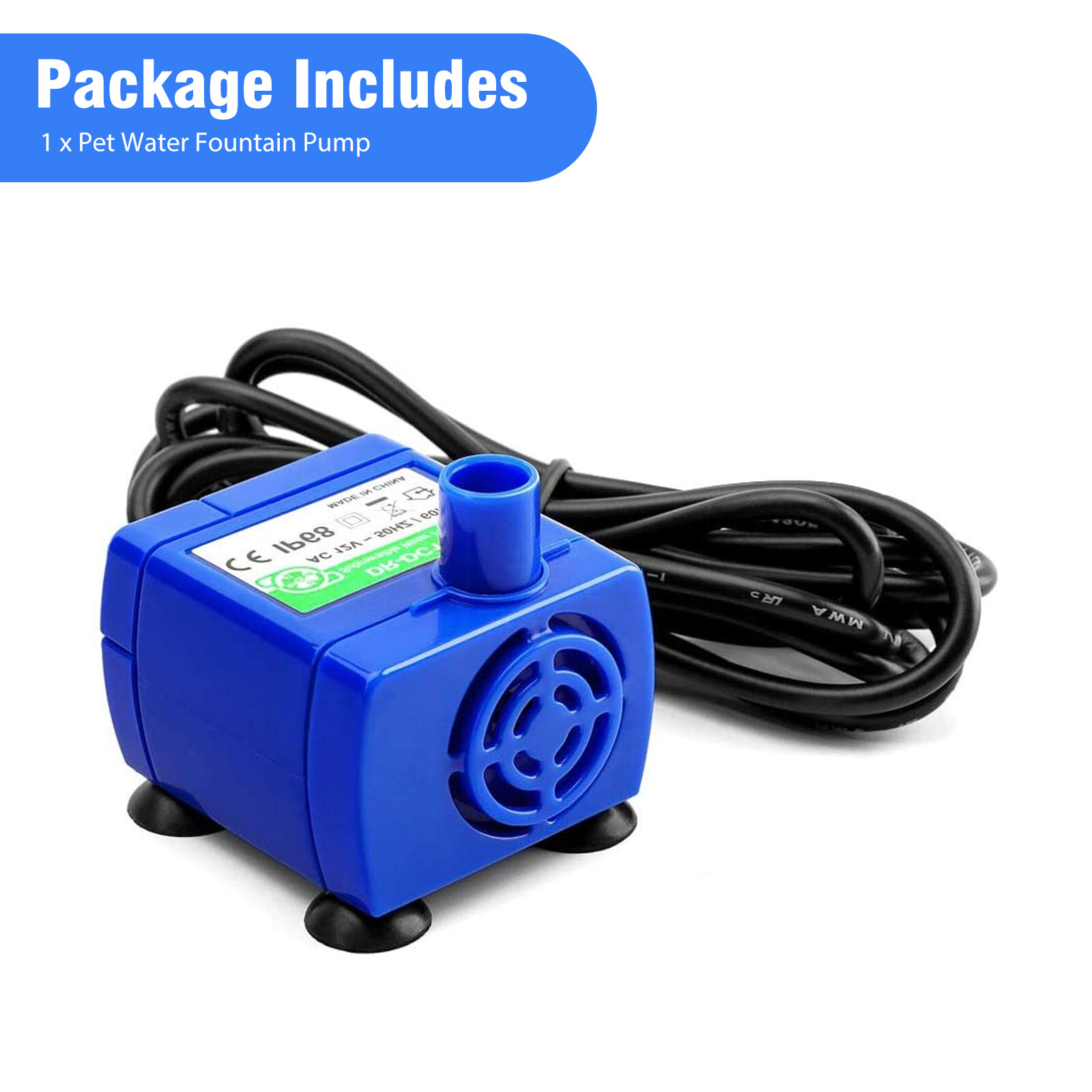 Pet Water Dispenser Pump USB Rechargeable LED Light Cat Drinking Fountain Motor