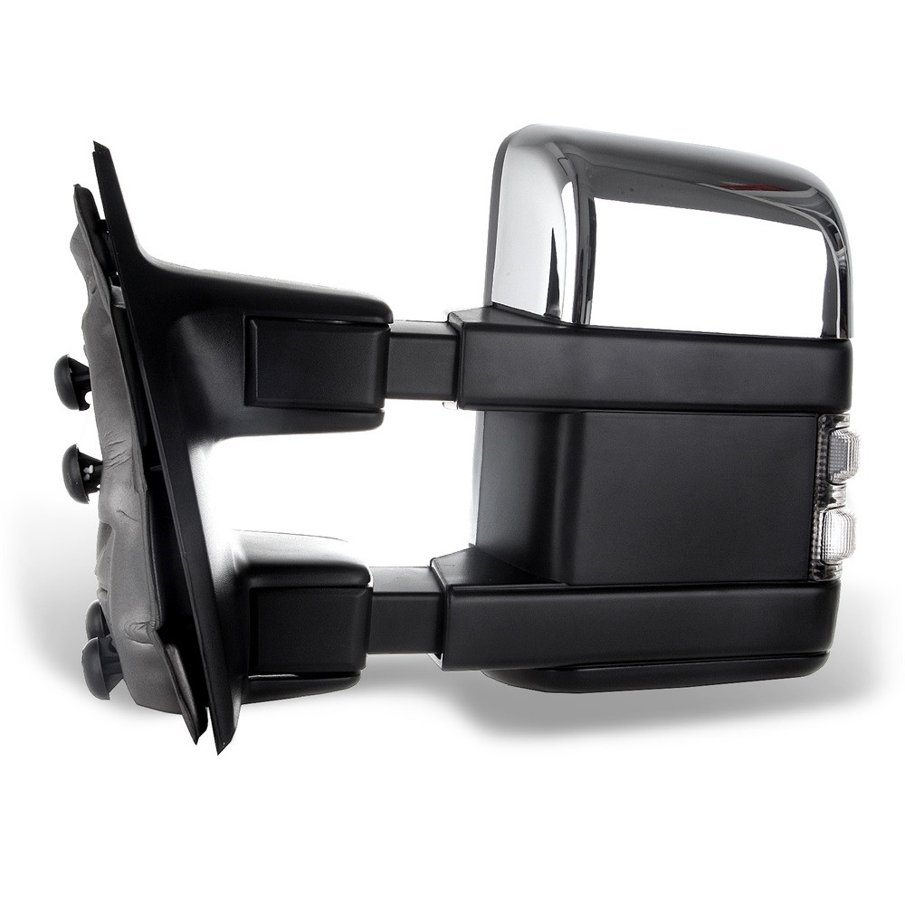 Towing Mirror Pair for 2008-2016 Ford Super Duty Heated Chrome Casing