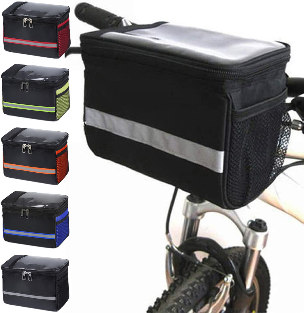 Bike Basket Bag Large Capacity Bike Handlebar Bag Detachable Bicycle Frame Pouch