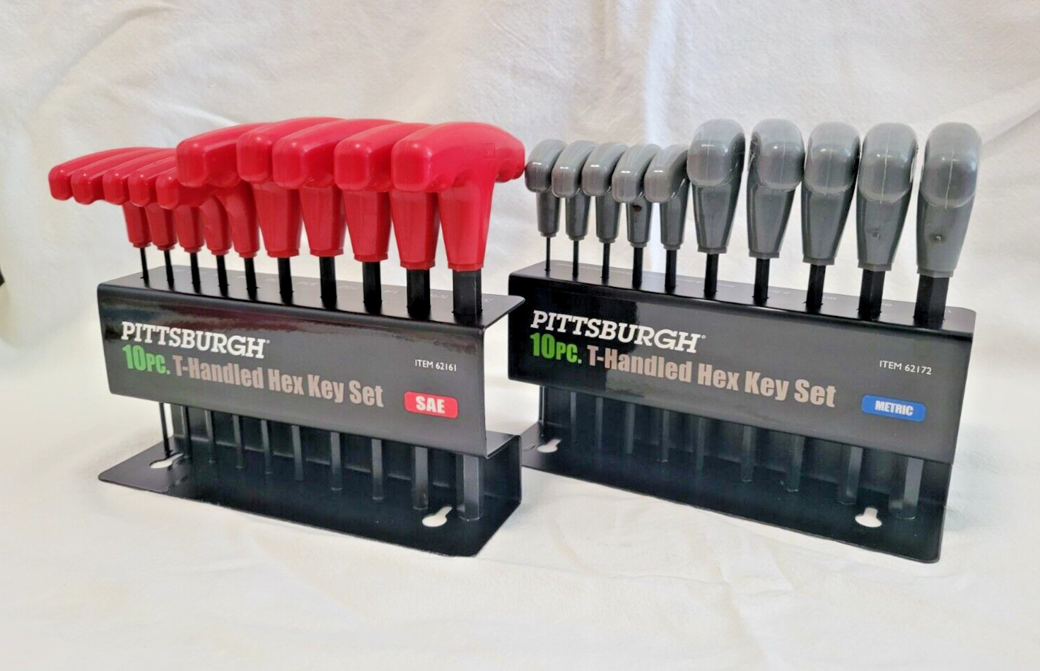 20 pc. SAE And Metric T Handle Allen Wrench Hex Key Set Long w/ Storage Stand