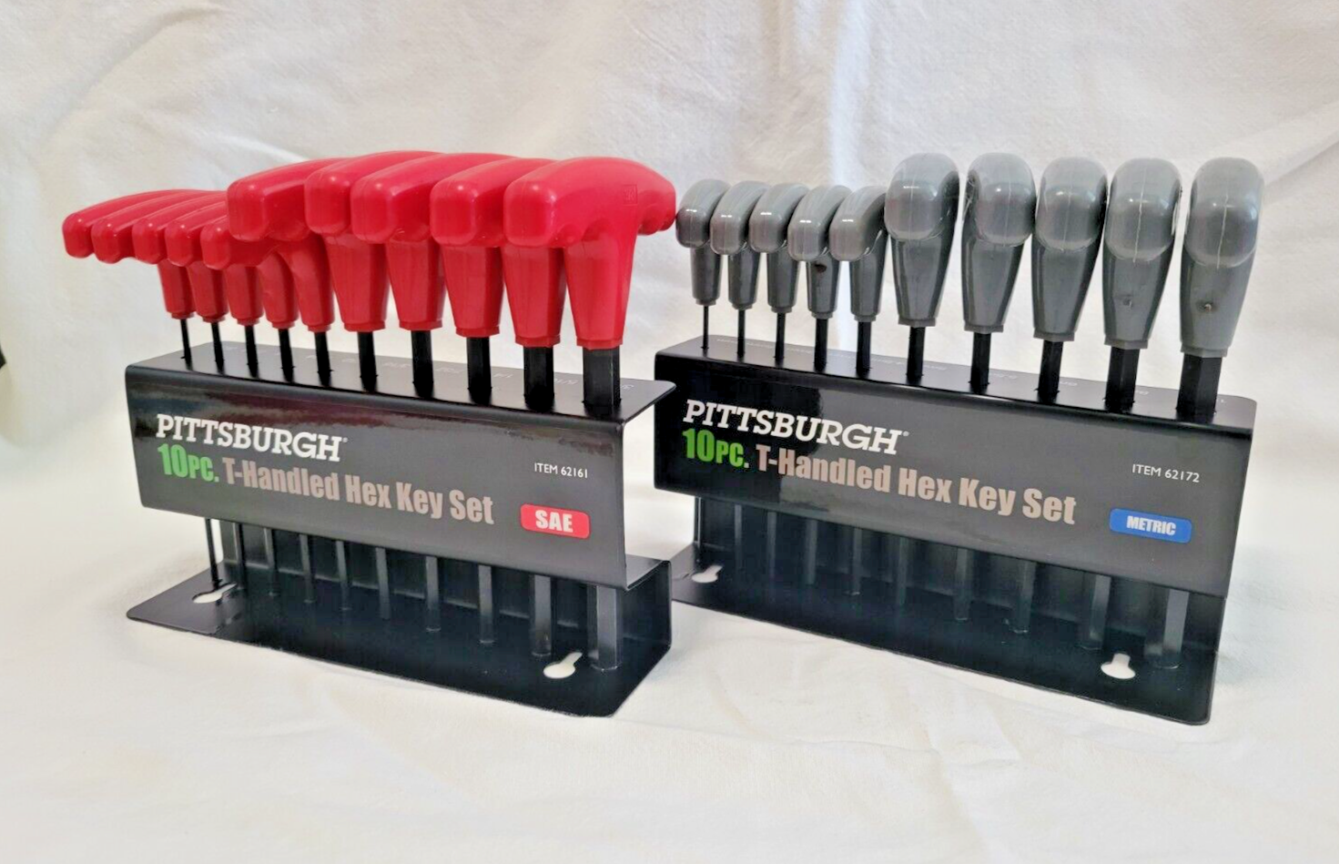 20 pc. SAE And Metric T Handle Allen Wrench Hex Key Set Long w/ Storage Stand