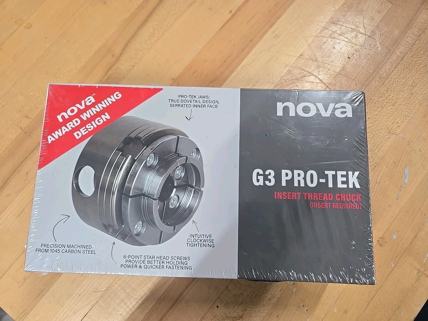 NEW! NOVA 48290 12-Piece PRO-TEK G3 Insert Type Wood Turning Chuck and Jaws Set