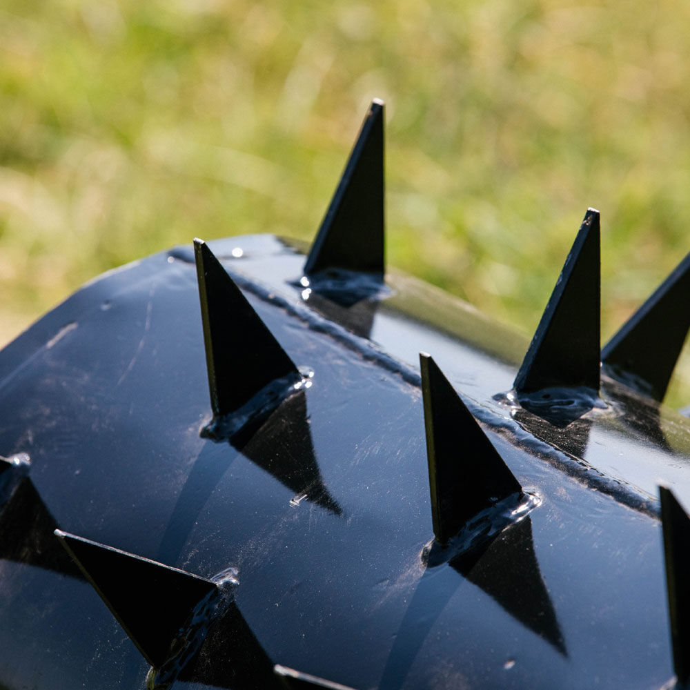 Titan Attachments 3 FT Tow-Behind Drum Spike Aerator Holds up to 25 Gal Water