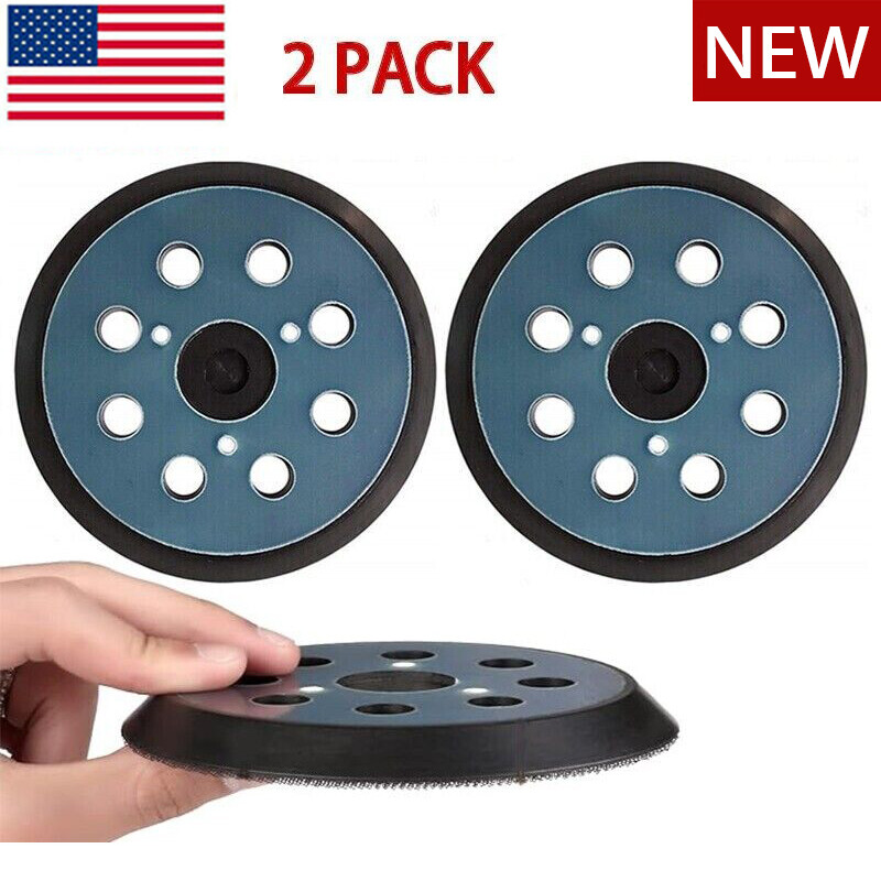2X 5" Orbital Sander Pad Hook&Loop For DeWalt DW4388 D26450 D26451 D26453 D26456