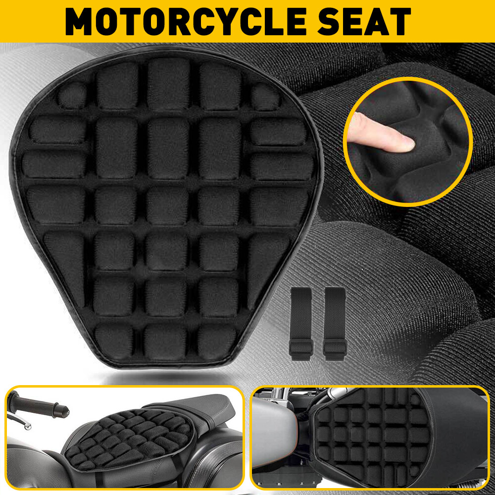 Rider Passenger Seat Cushion Seat Cover Seat Pad For Harley Touring Black OXILAM