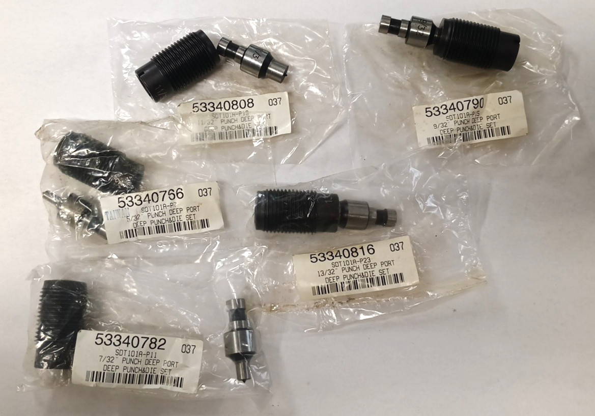 Roper Whitney Set of 5 Punches and Dies Deep port SDT101A