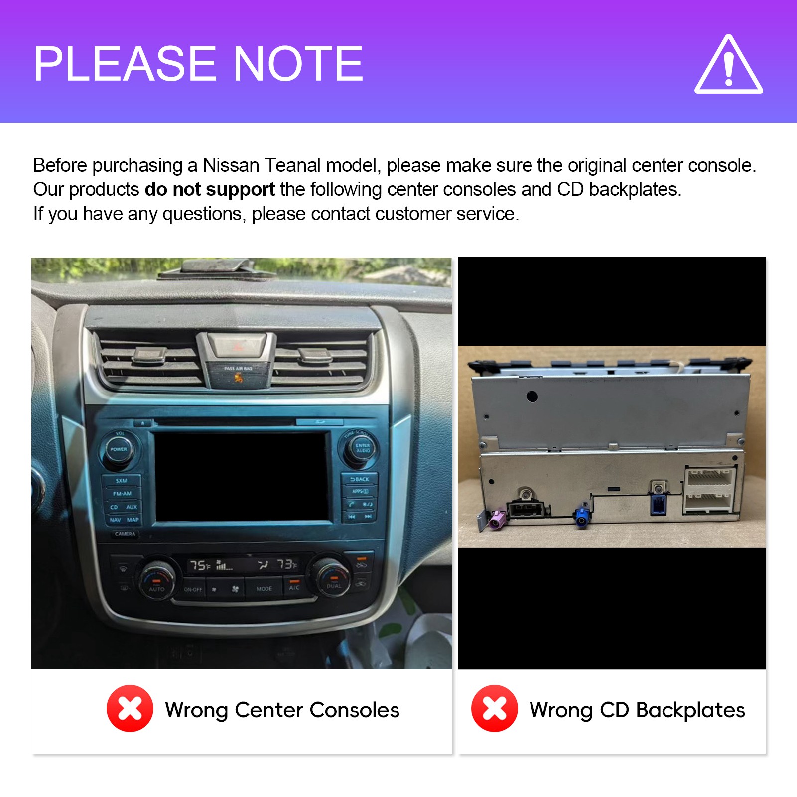 For 2015 2016 2017 Nissan Altima Radio GPS Stereo Apple CarPlay & Android Auto
