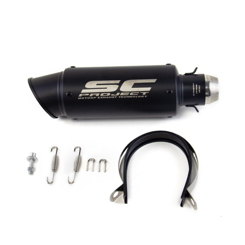 Slip-on 51mm 2" Universal Motorcycle Exhaust Muffler Pipe Tail Tips Black