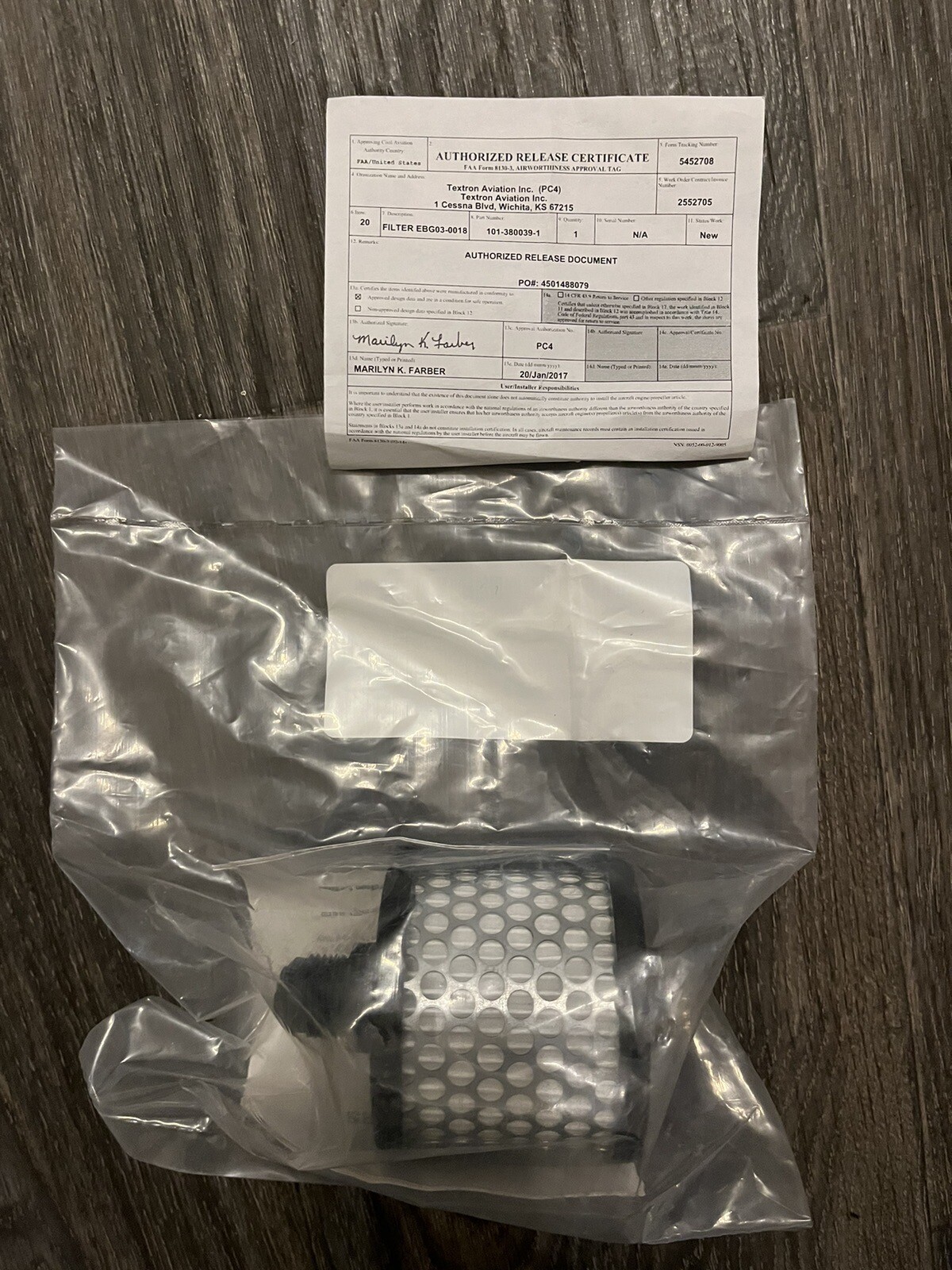 Donaldson Filtration Solutions EBG03-0018, Instrument Air Filter 8130 Cert Incl