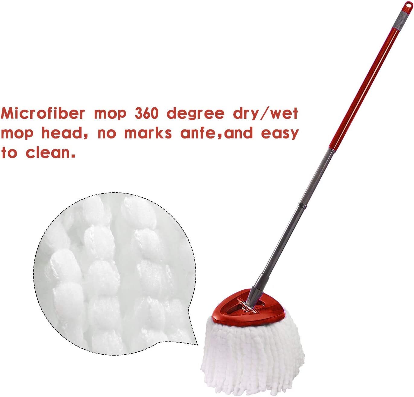 6 Pcs Replacement Microfiber Mop HEAD For O-Cedar Spin Mop Refills Easy Clean