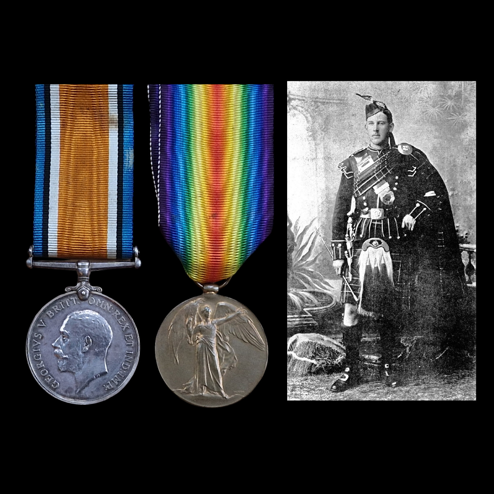 Scots Guards PIPER Killed in Action 1917 Police Constable Stranraer WW1 Medals