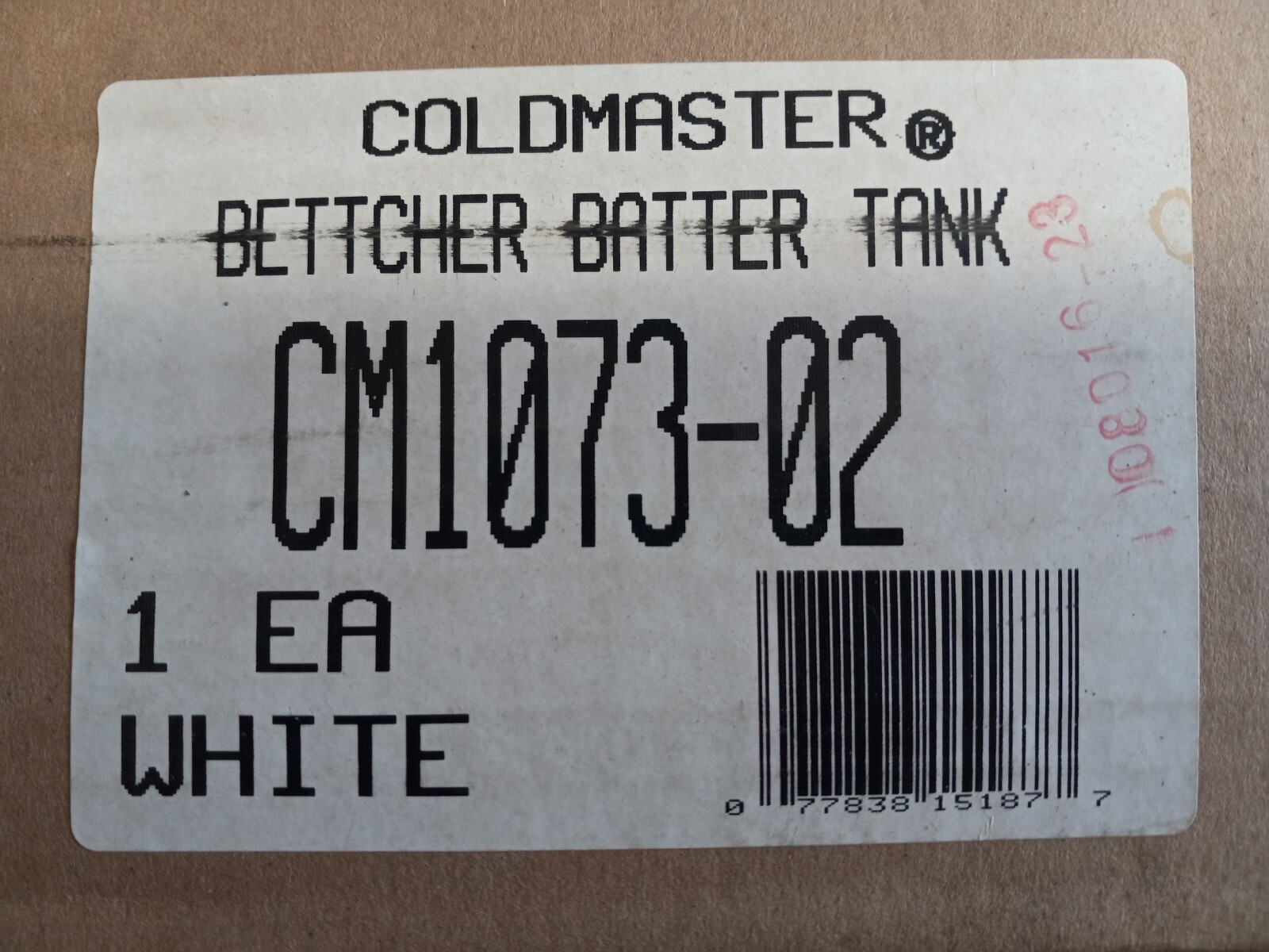 COLDASTER Bettcher Batter Tank CM1073-02 Freezable Coldpan