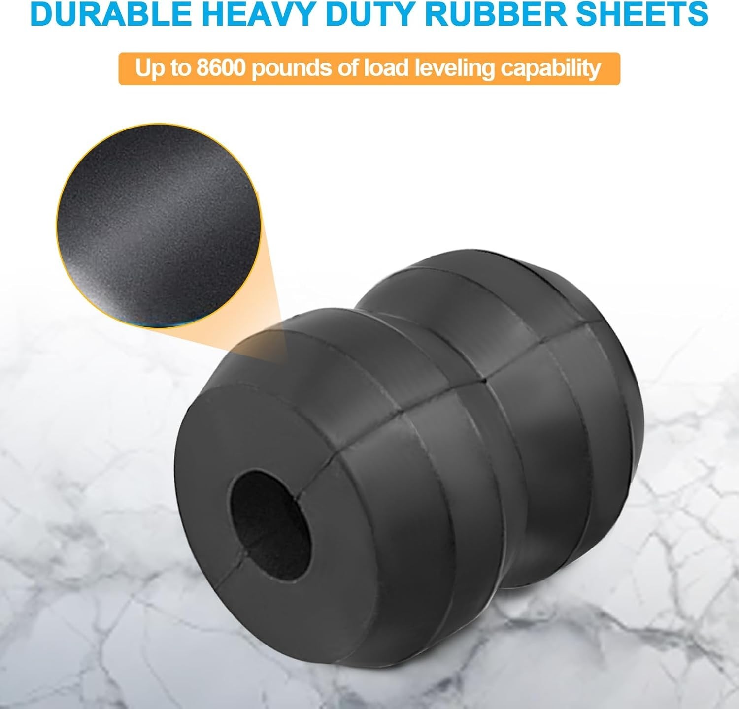 Rear Rubber Helper Suspension Bump Stops Compatible with 2014-2023 Dodge Ram 250