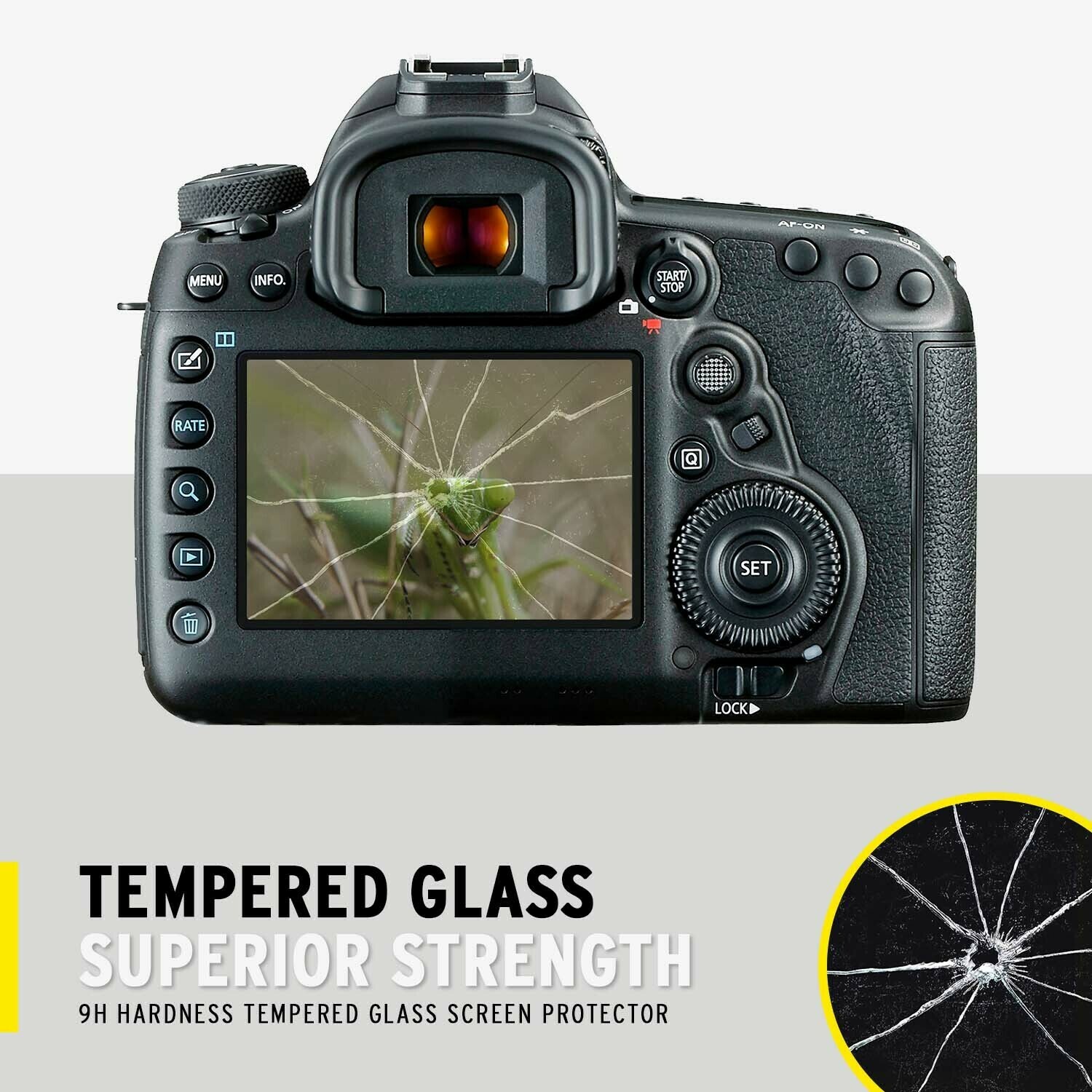 Koah LCD Ultra Armor Screen Protector for Canon 5D Mark IV, Mark III, 5DS, 5DS R