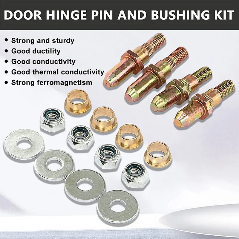 Door Hinge Pins Pin Bushing Kit For 99-07 Chevy Silverado GMC Truck SUV Car