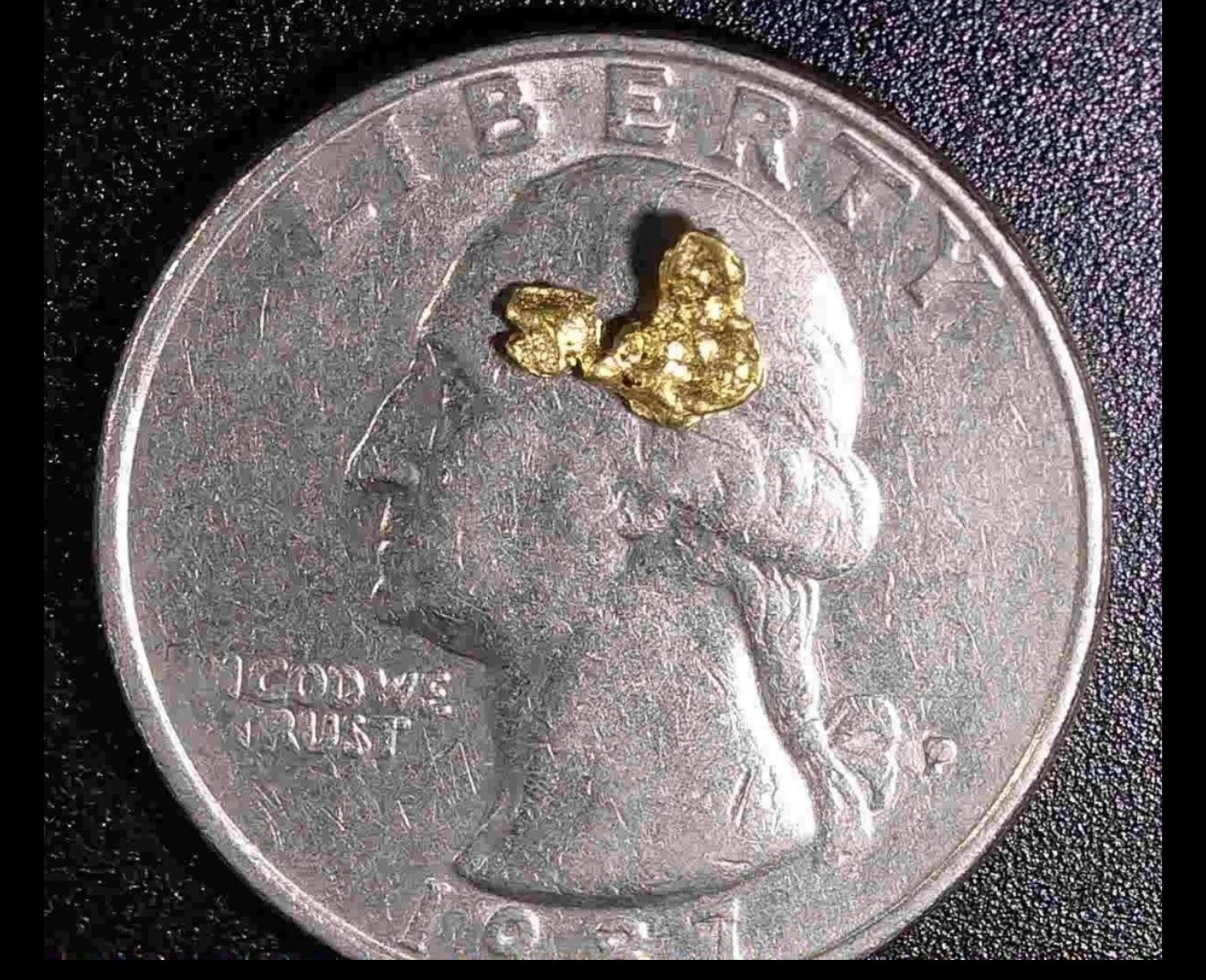 0.224 Grams Australia Gold Nugget - Quarter Not Included