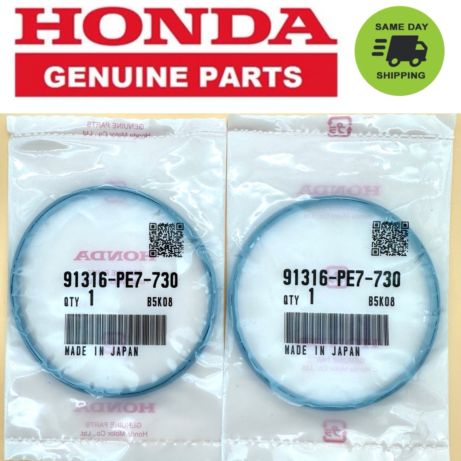 2x Genuine Honda Acura OEM Brand New Oil Cooler O-Ring 62.4 x 3.1 (91316-PE7-730