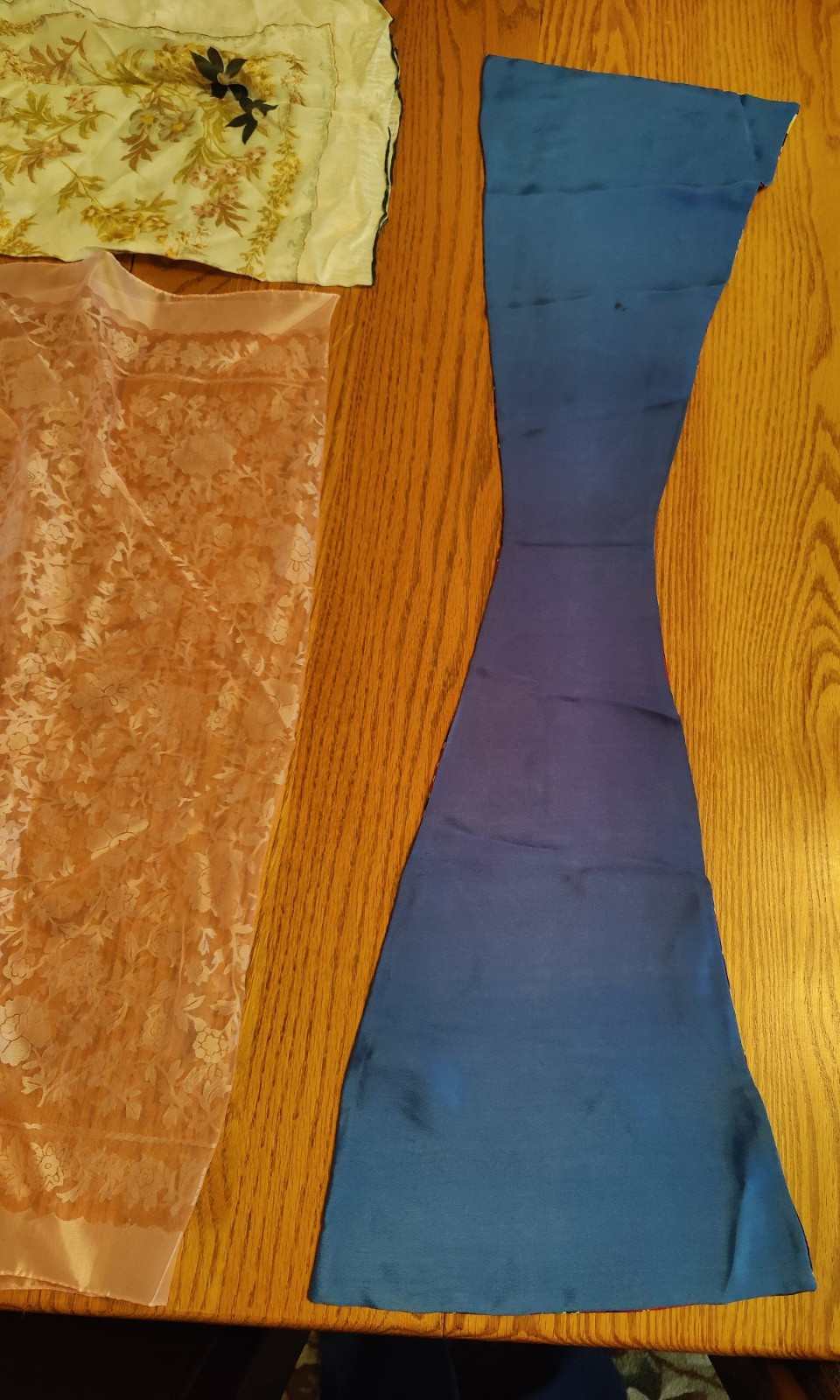 Vintage Lot Of 6 Floral Square Oblong Scarves Rayon, Acetate, Nylon Estate