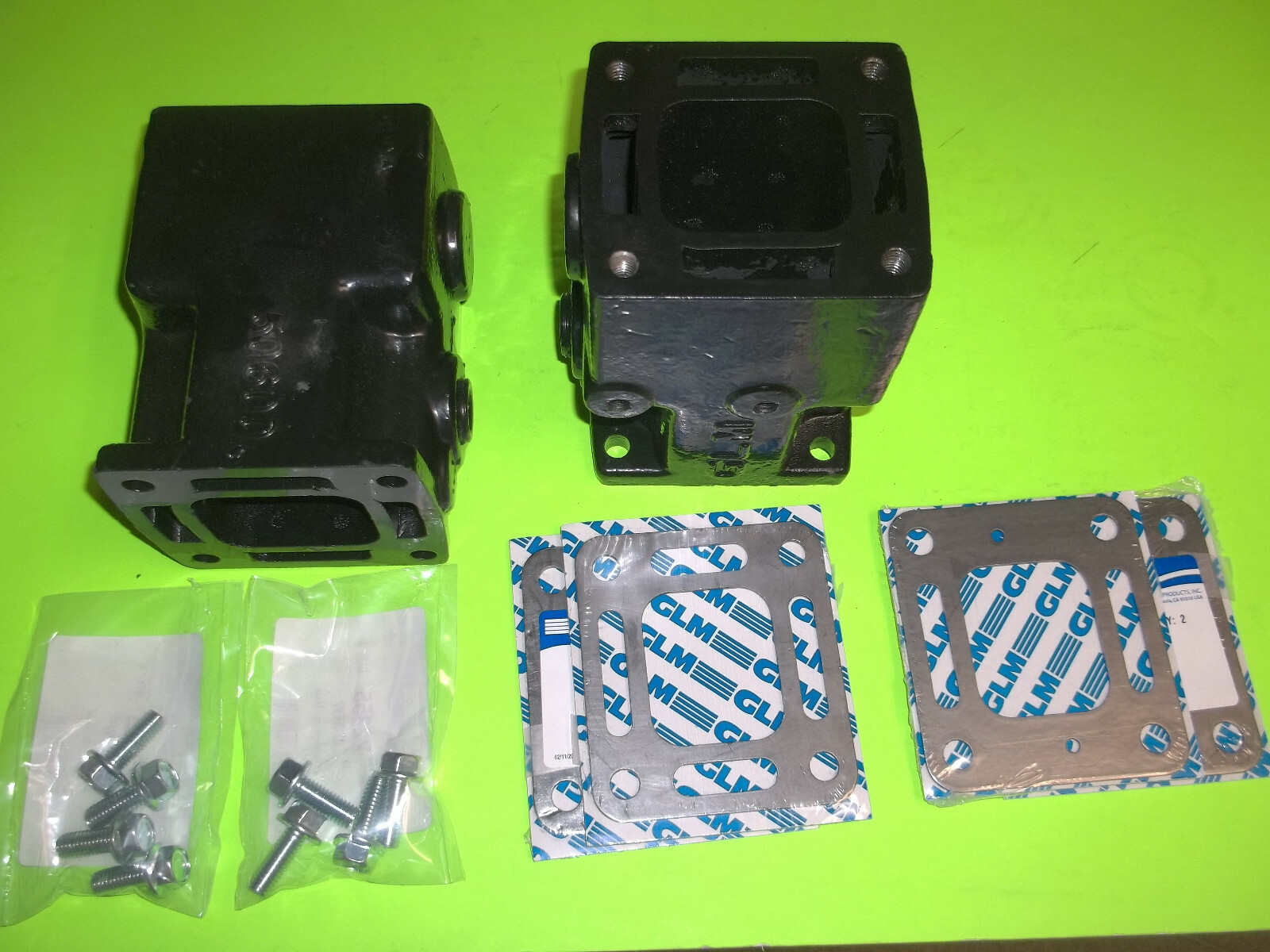 6-INCH SPACER RISER MERCRUISER EXHAUST MANIFOLD kit 5.7 7.4 350 454 4.3 6" 5.0