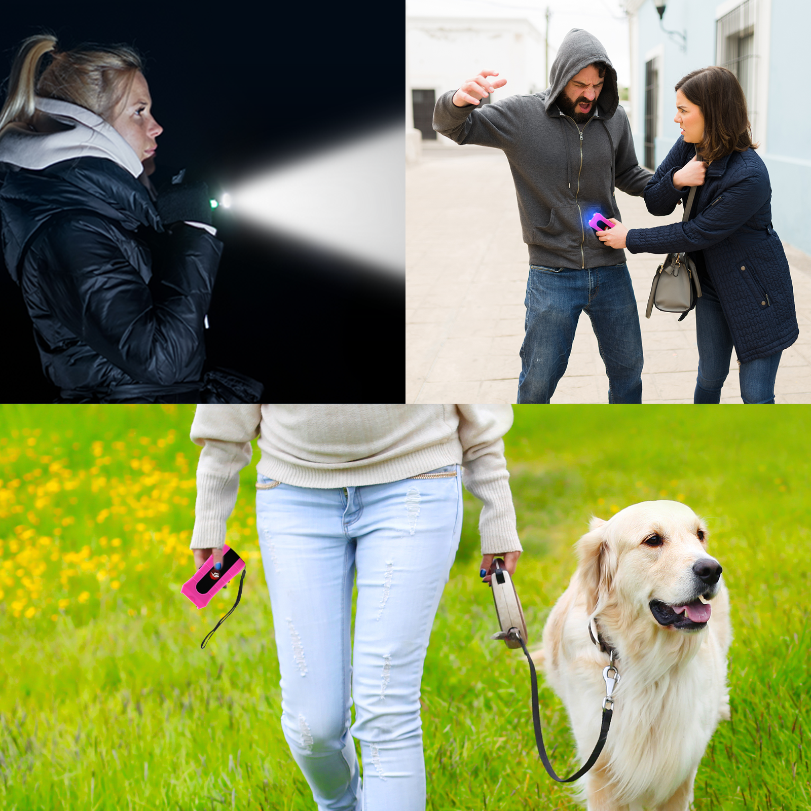 Mini Rechargeable Stun Gun 10 Mil Volts With Led Light Extremely Powerful Purple