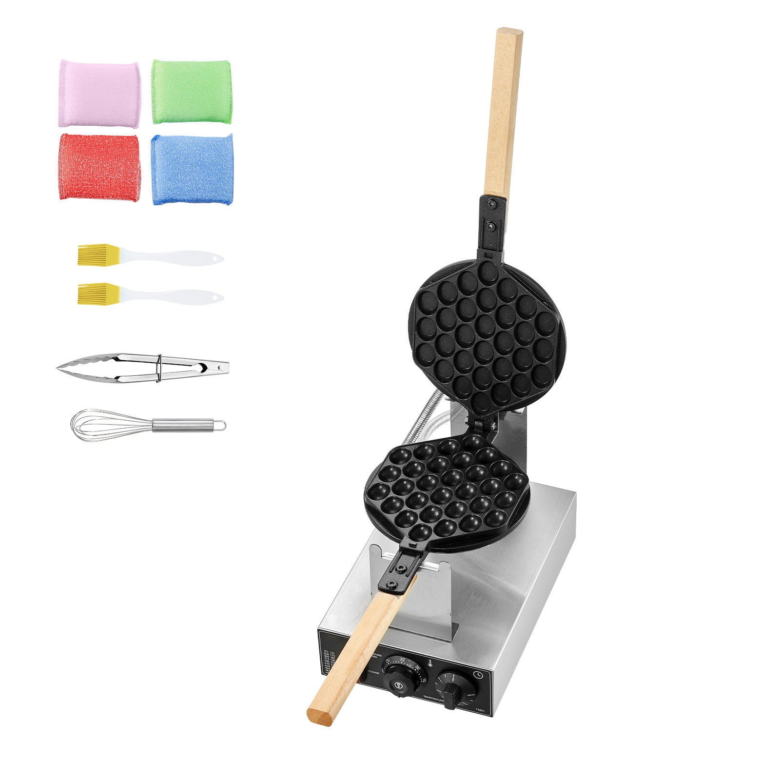 Uimoso Commercial Bubble Waffle Maker Egg Pancake Baker Machine 1400W Non-Stick