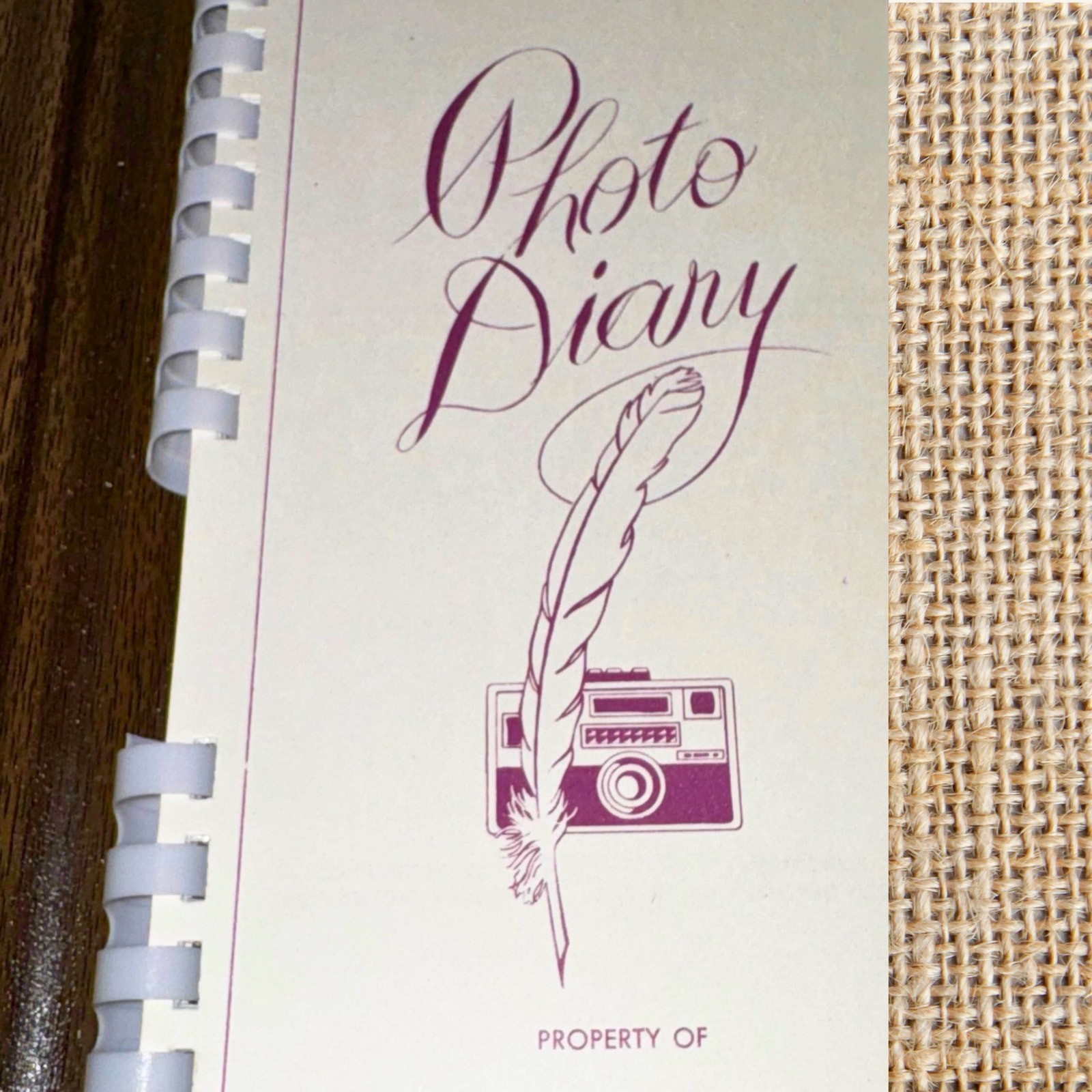 Vintage Photo Diary Album Made in Japan | 1970s–80s Faux Woodgrain Photo Sleeves