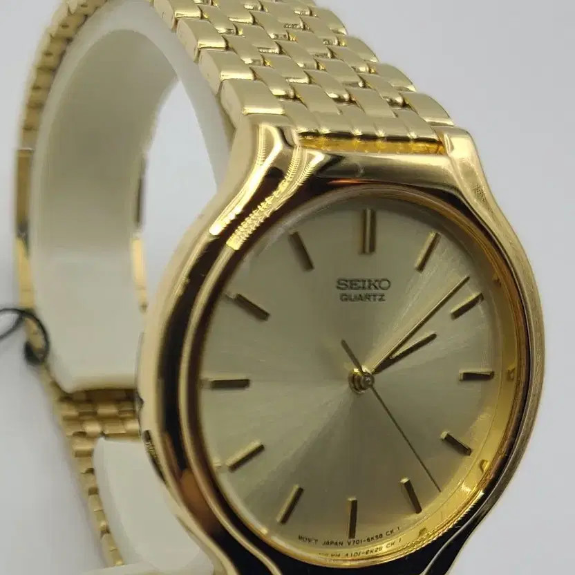 NOS Seiko Quartz Dress Watch Gold SFW400 Champagne Dial