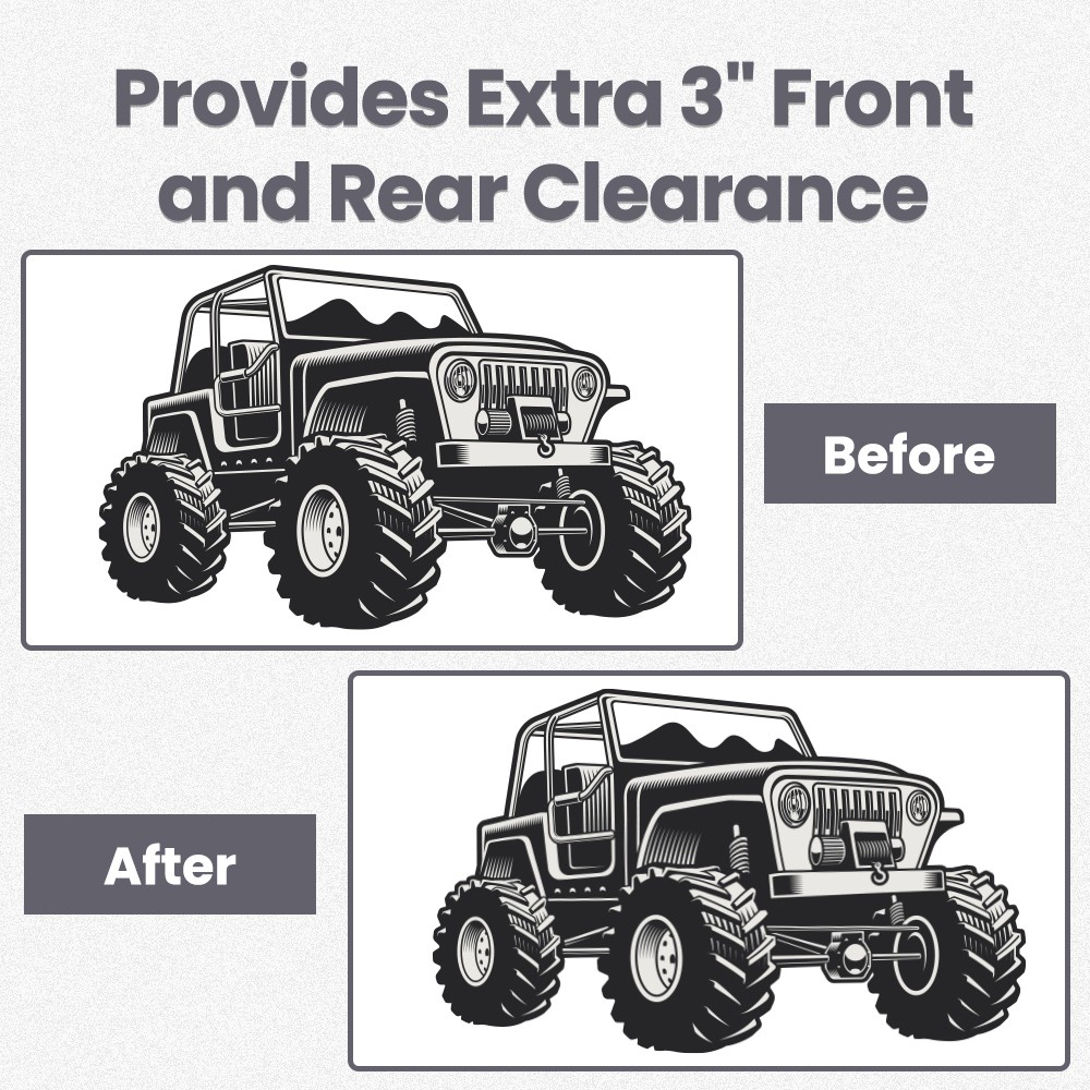 Front + Rear 3" Full Lift Kits for Polaris Ranger Fullsize 570 XP 900 1000 Crew
