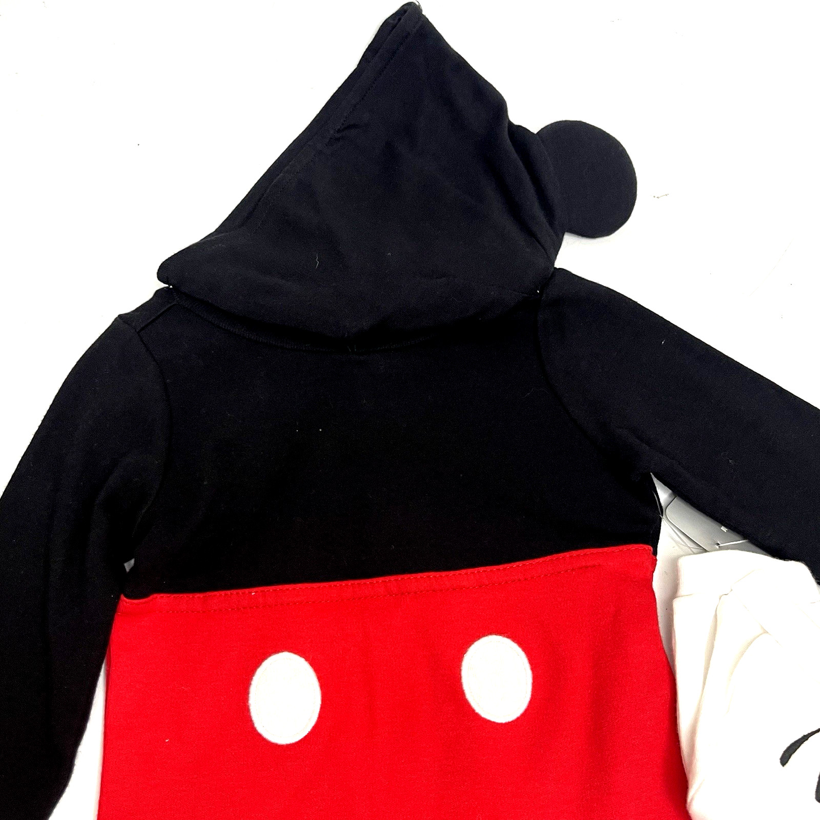 Disney Store Mickey Mouse Costume Pin Down Bodysuit Set Black Red Baby 6-9M NWT