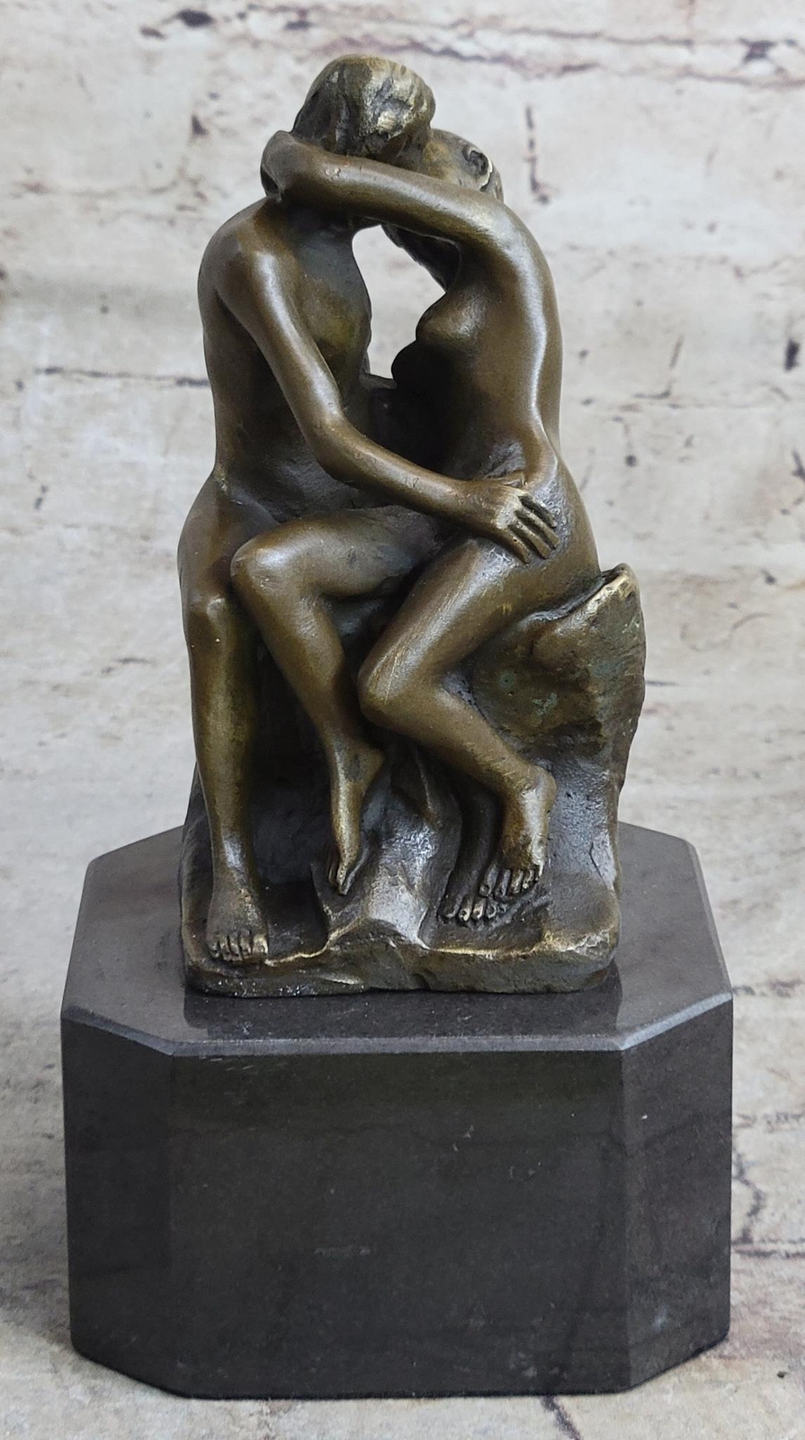Auguste Rodin's The Kiss Love Romance Bronze Sculpture Statue Decor Nude Figures