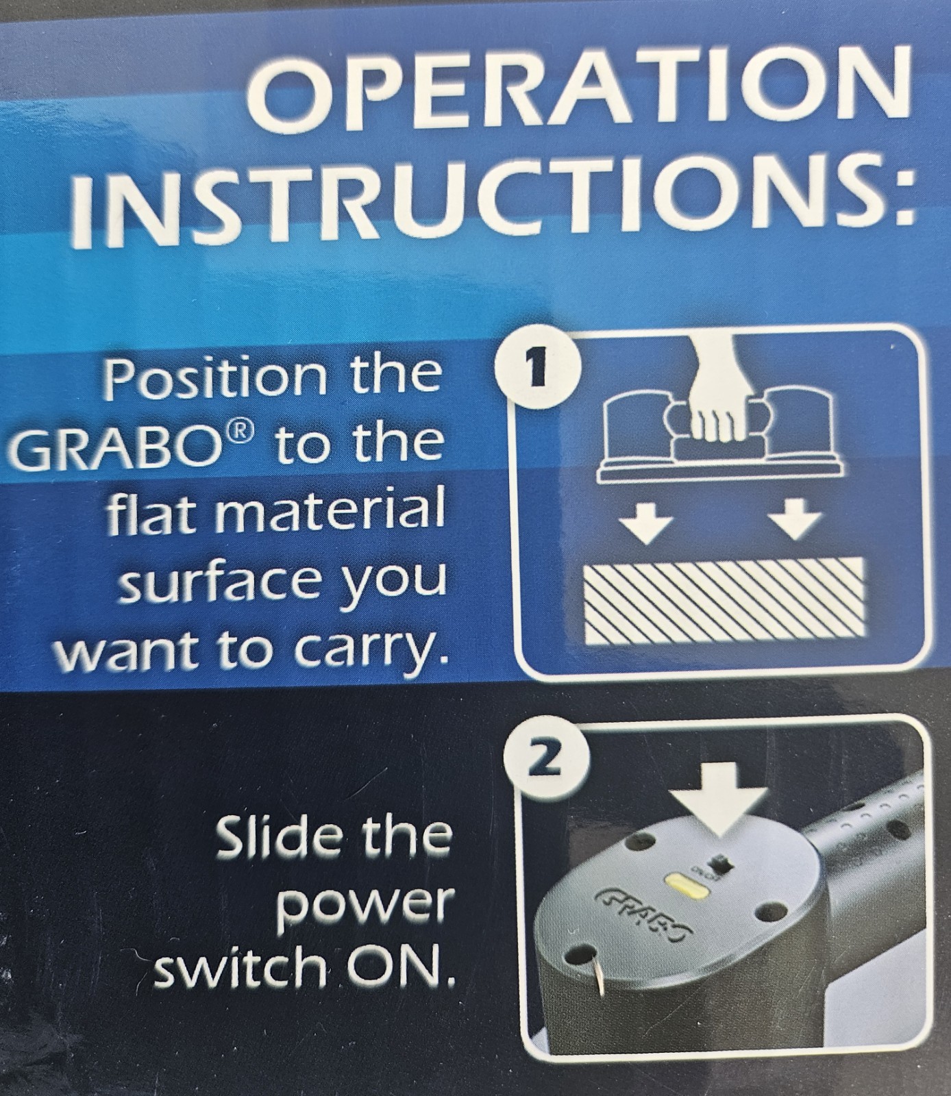 GRABO Battery Power Vacuum Suction Cup Lifter 375-lb Load NG-1B-FB-1 New Sealed
