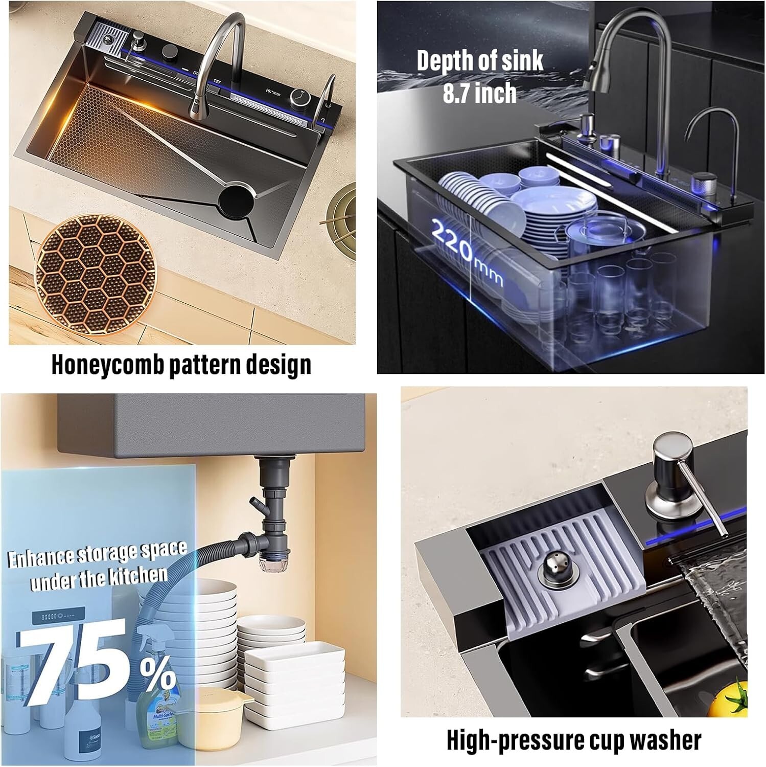 Stainless Steel Kitchen Sink Drop-in /Top Mount Sink Single Bowl Workstation Kit